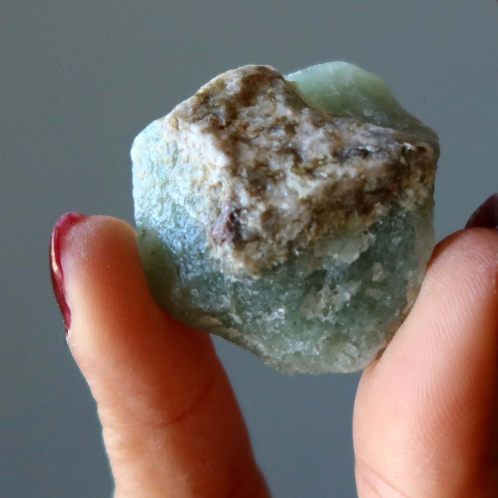 Green Calcite Raw Crystal Love of Money Matte Stone