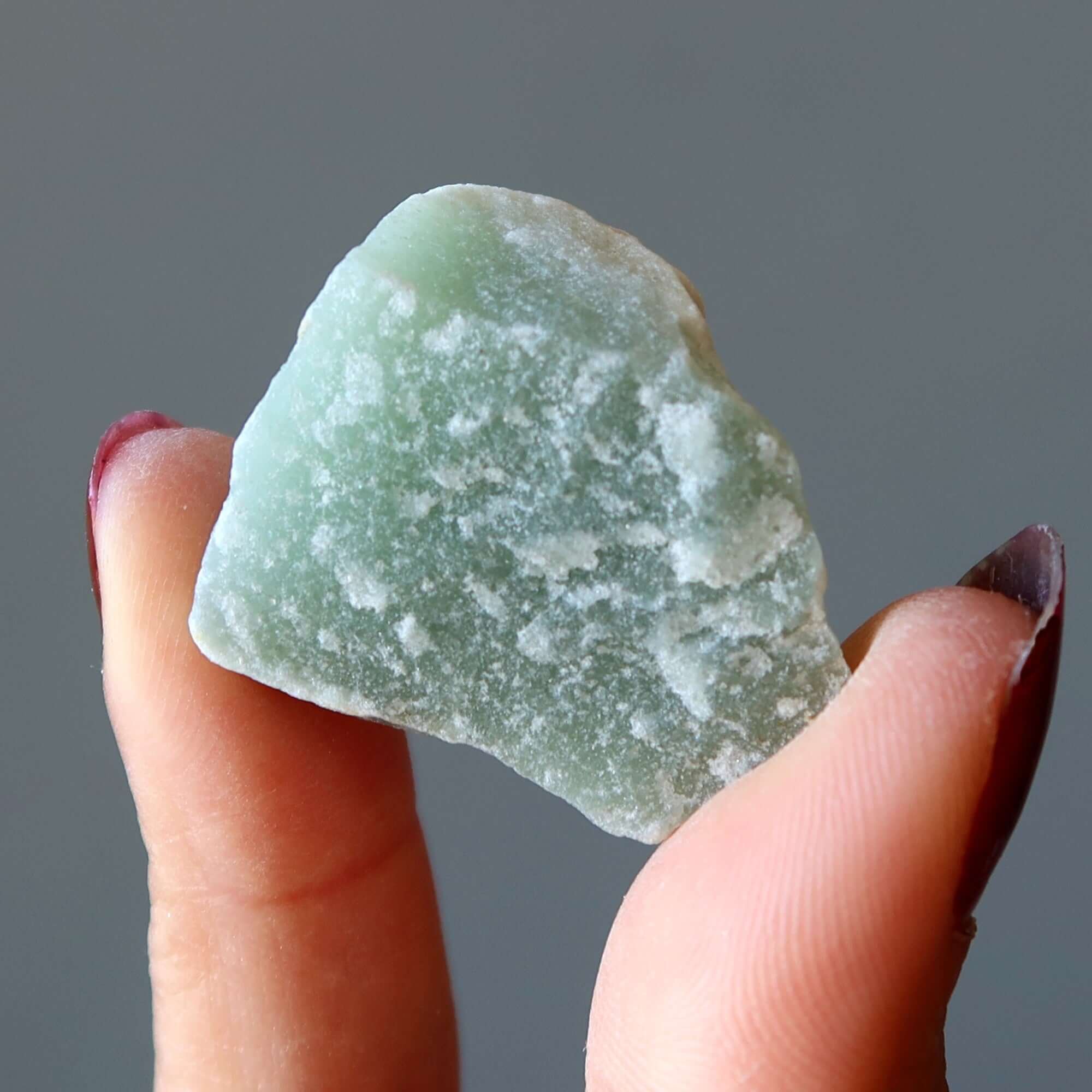 Green Calcite Raw Crystal Love of Money Matte Stone