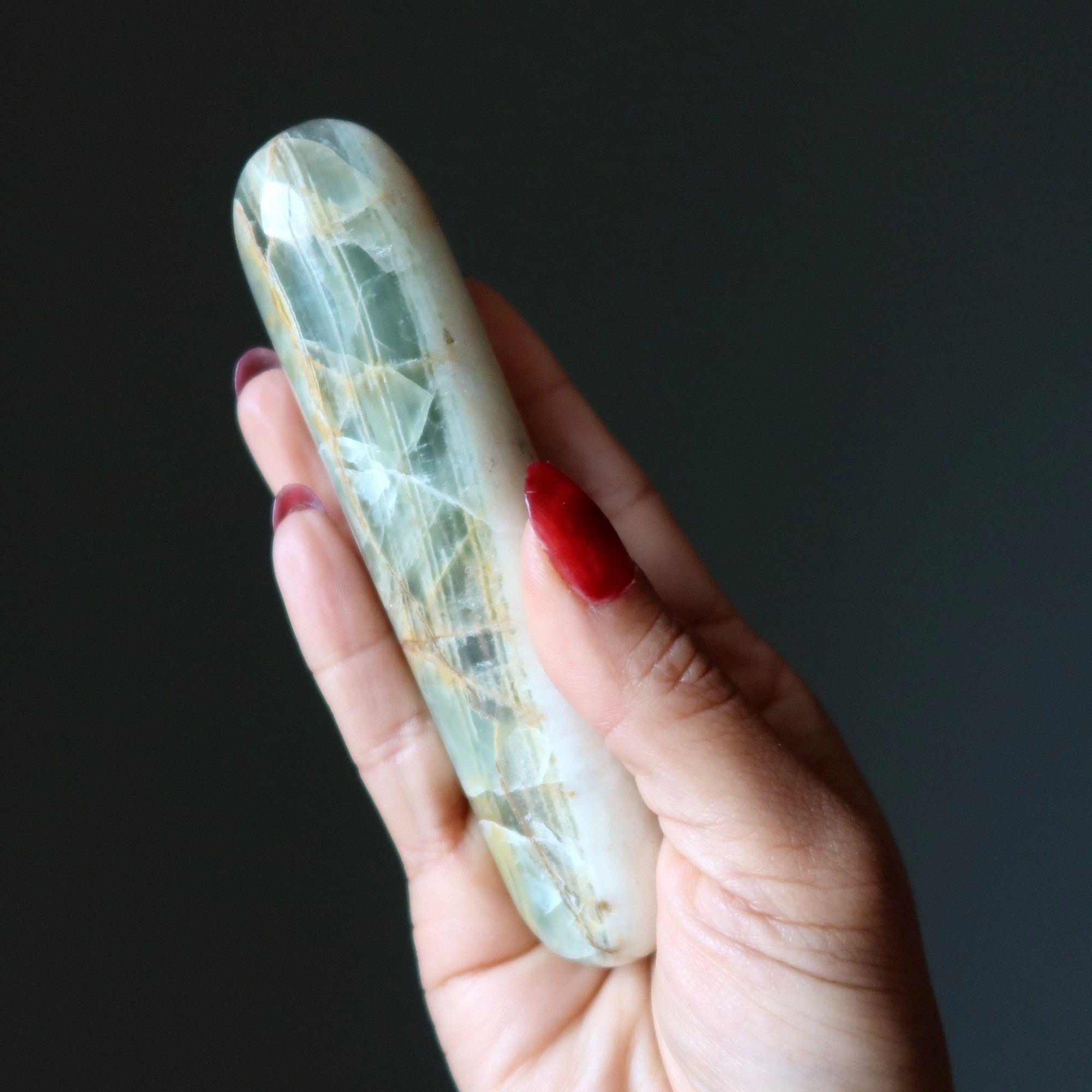 Calcite Massage Wand Yellow Green Energizer Rod
