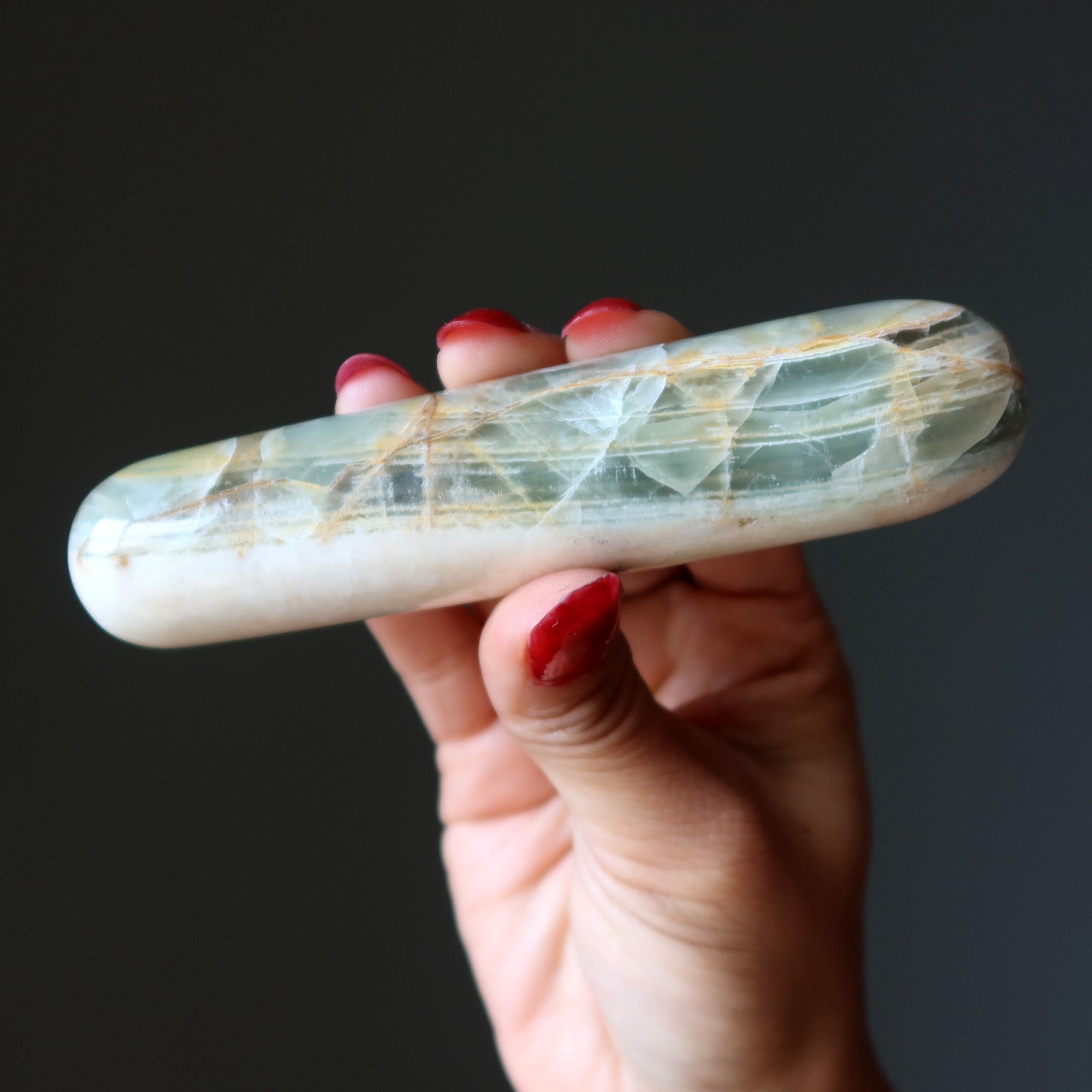Calcite Massage Wand Yellow Green Energizer Rod