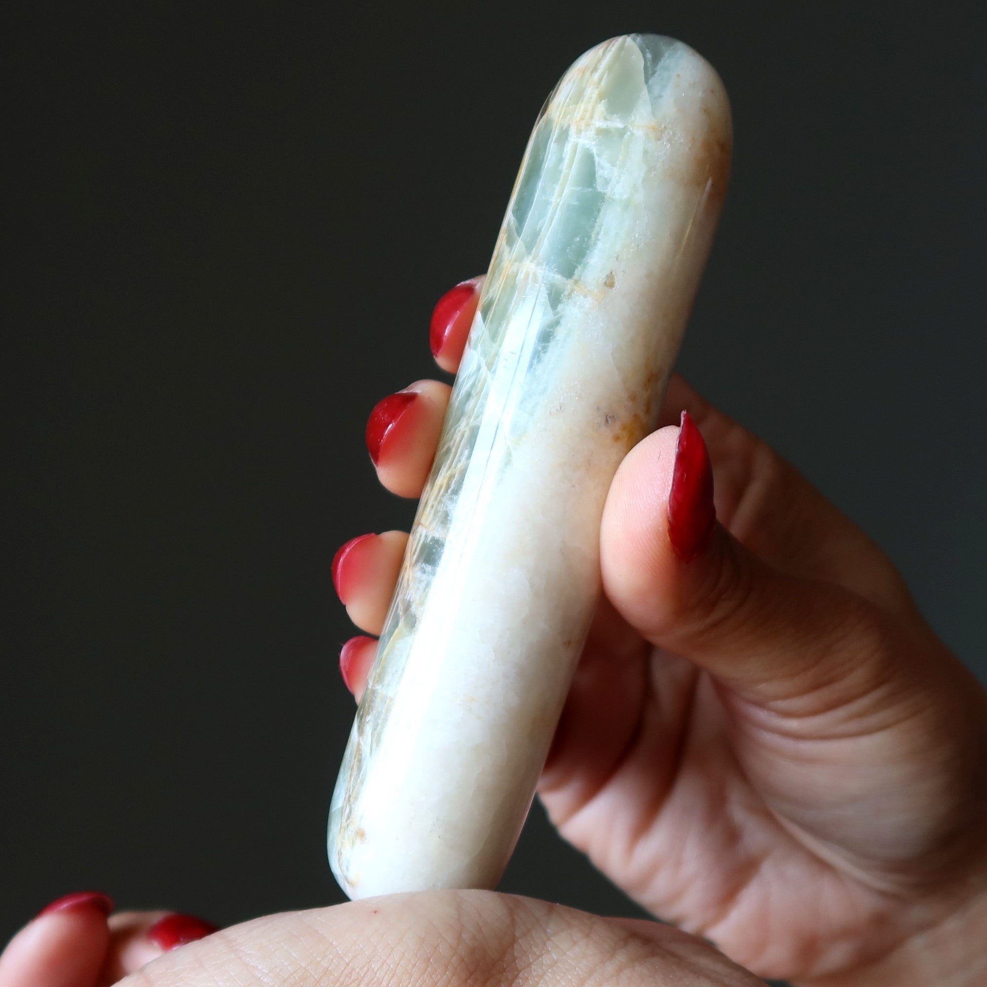 Calcite Massage Wand Yellow Green Energizer Rod