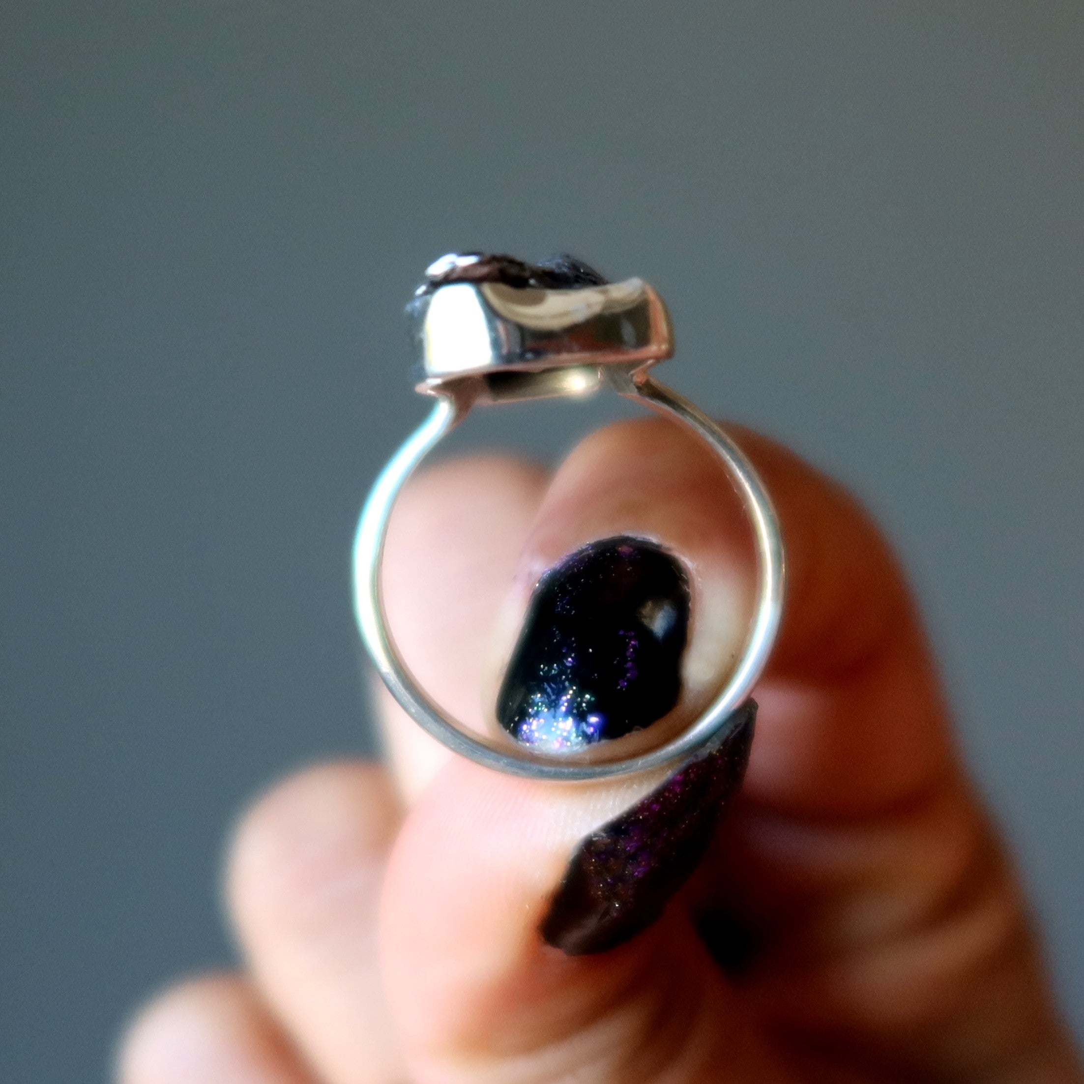 Campo Del Cielo Meteorite Ring Sterling Silver Size 9