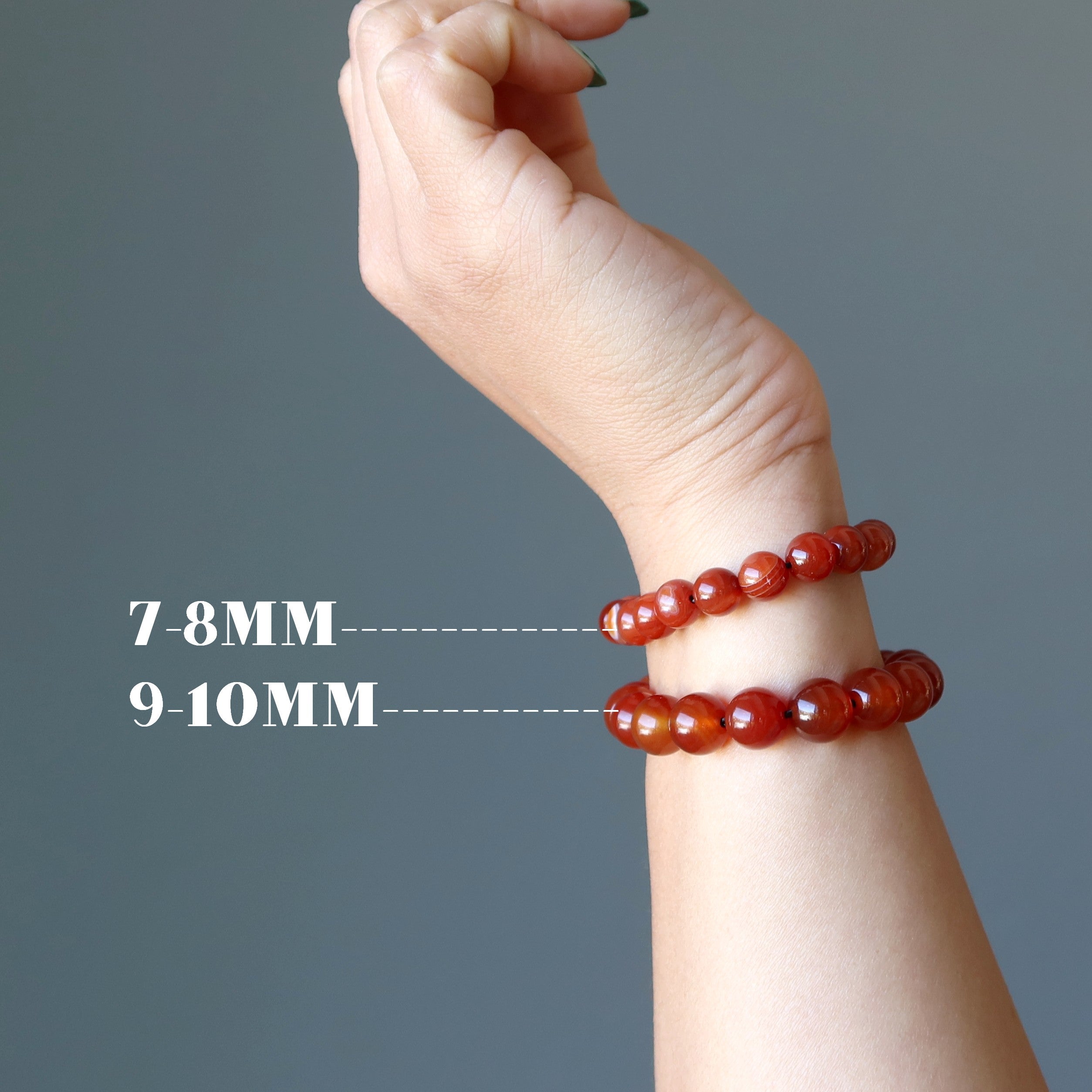Carnelian Bracelet Red Gemstone Beads Blazing Sun Crystal