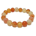 Carnelian Bracelet Orange & Yellow Crystal Beads Tropical Vibe