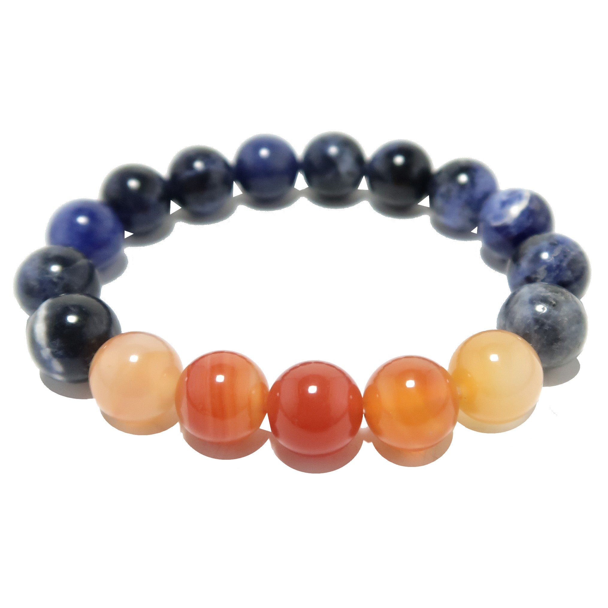 Sodalith-Armband Karneol-Edelsteinperlen Sonne & Meer Geist