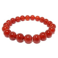 Carnelian Bracelet Red Gemstone Beads Blazing Sun Crystal