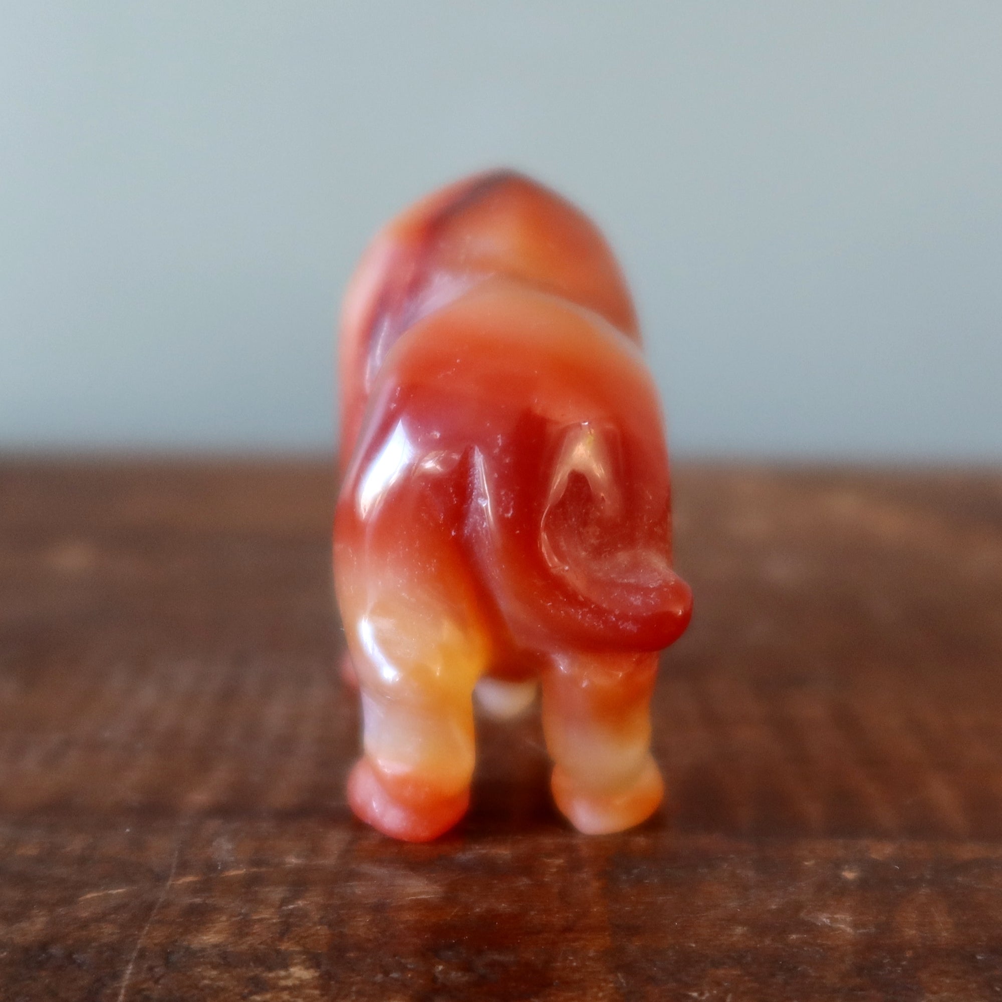 Carnelian Buffalo Courage Vitality Orange Guardian Animal