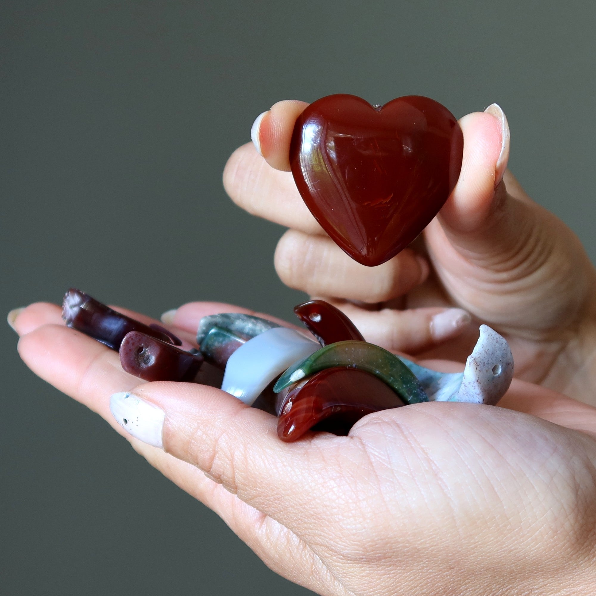 Carnelian Crystal Bundle Heart Moon Wounded Warriors