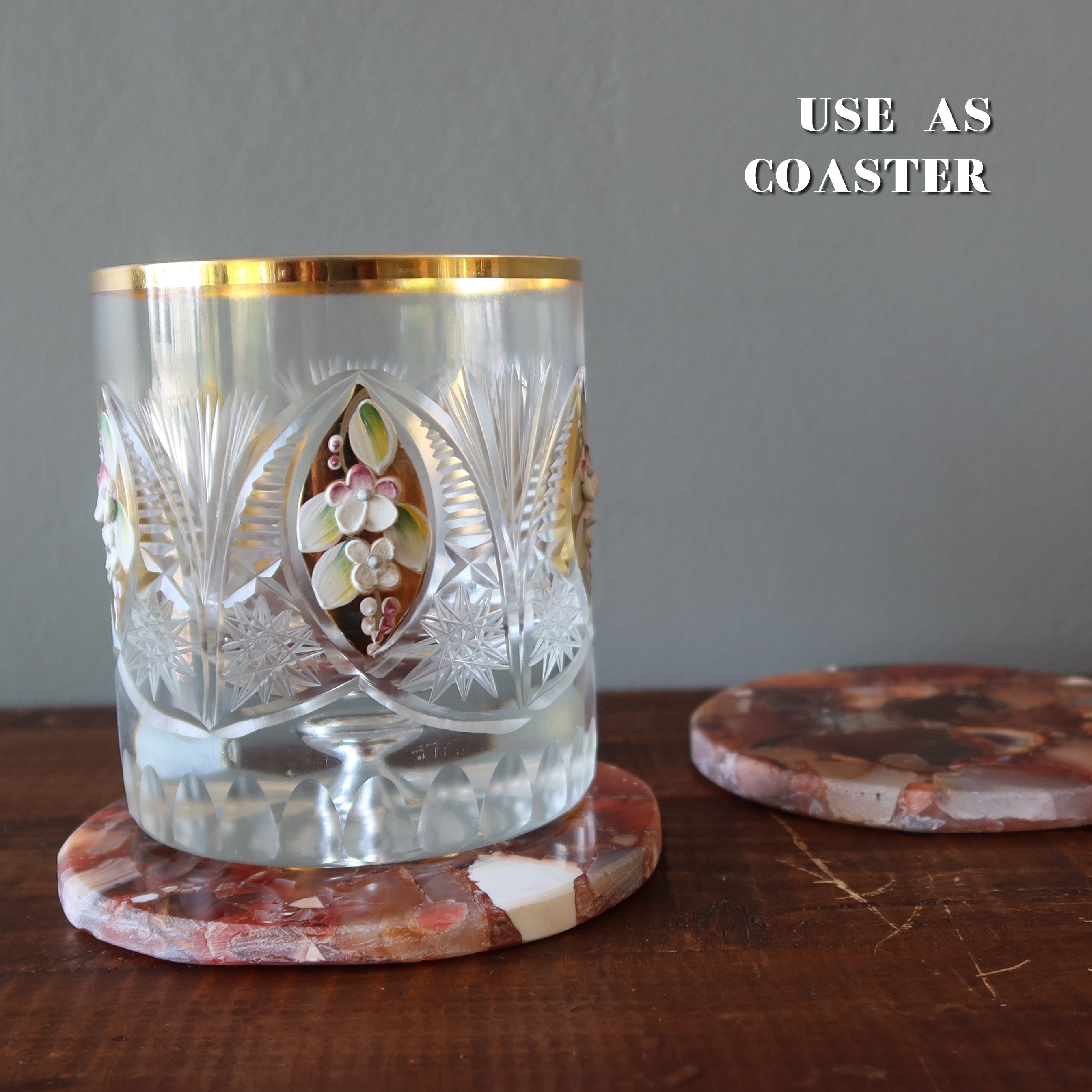 Carnelian Charger Circle Coaster Jolt of Energy