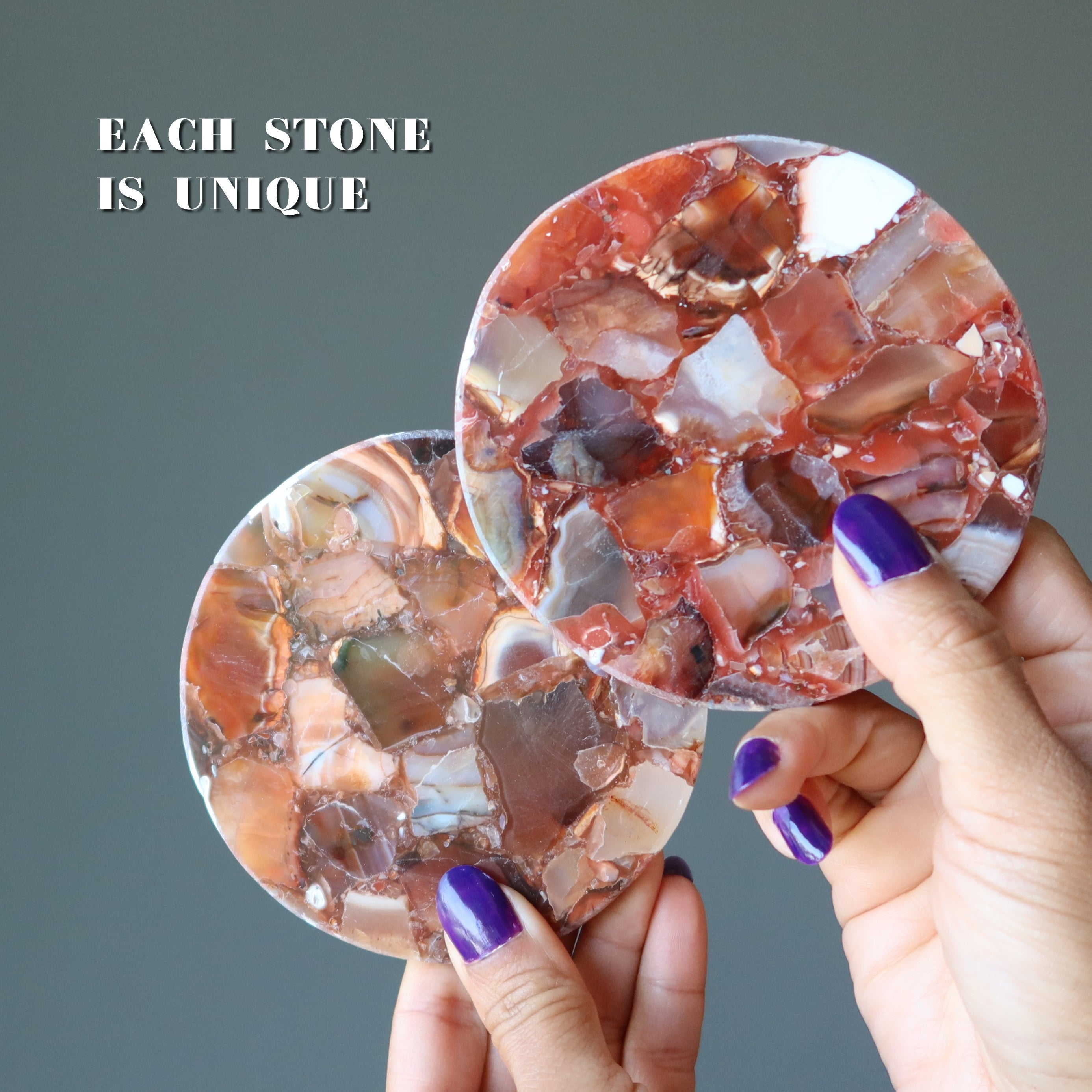 Carnelian Charger Circle Coaster Jolt of Energy