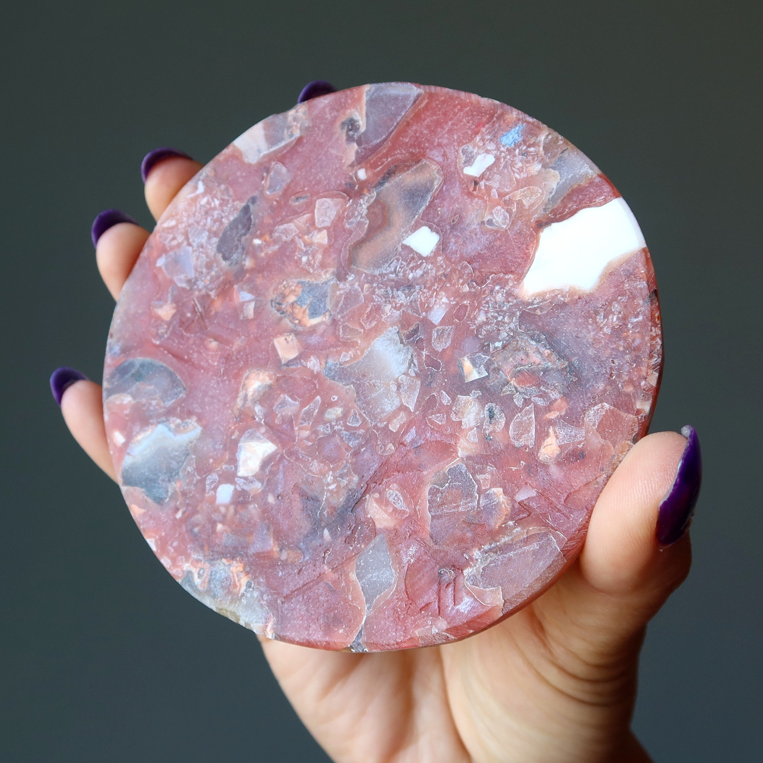 Carnelian Charger Circle Coaster Jolt of Energy