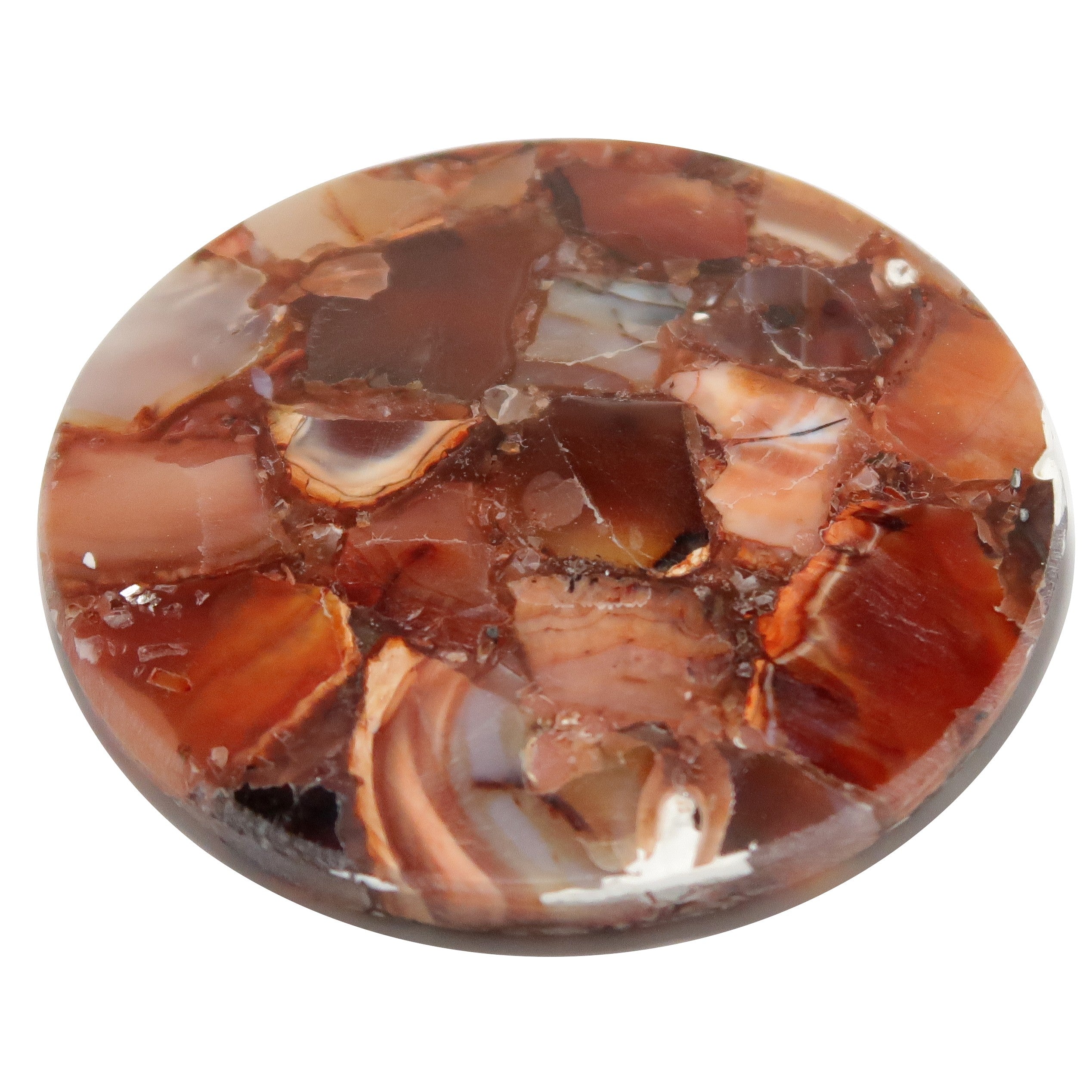 Carnelian Charger Circle Coaster Jolt of Energy