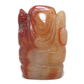 Carnelian Ganesh Orange Hindu Elephant God Protector Statue