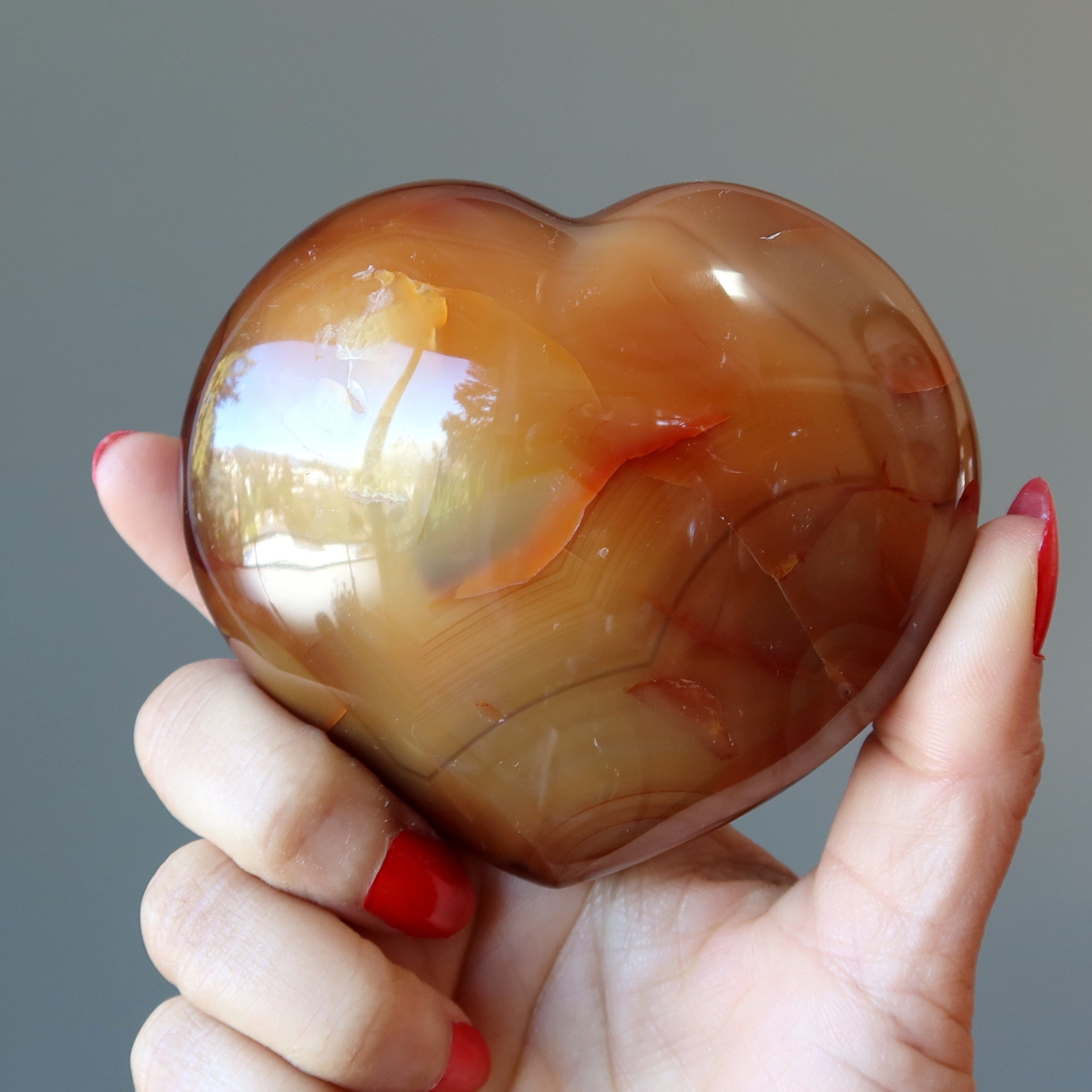 Karneol Herz Liebe Begehren Rot Orange Kristall
