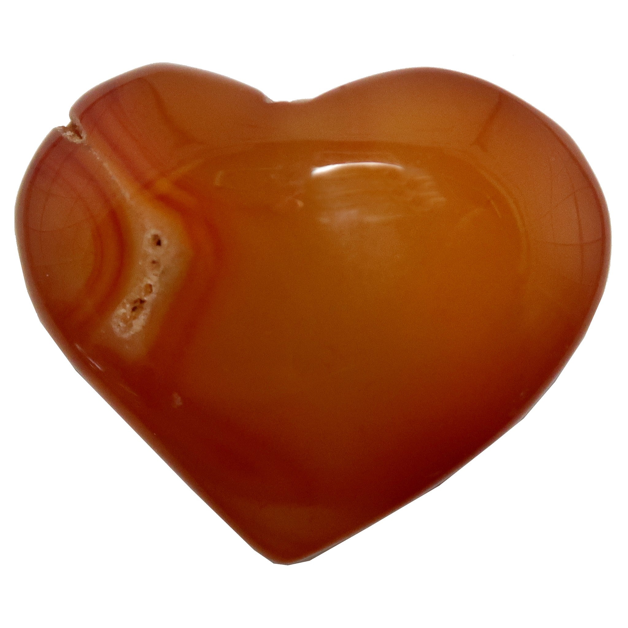 Carnelian Heart Bright Orange Attraction Crystal