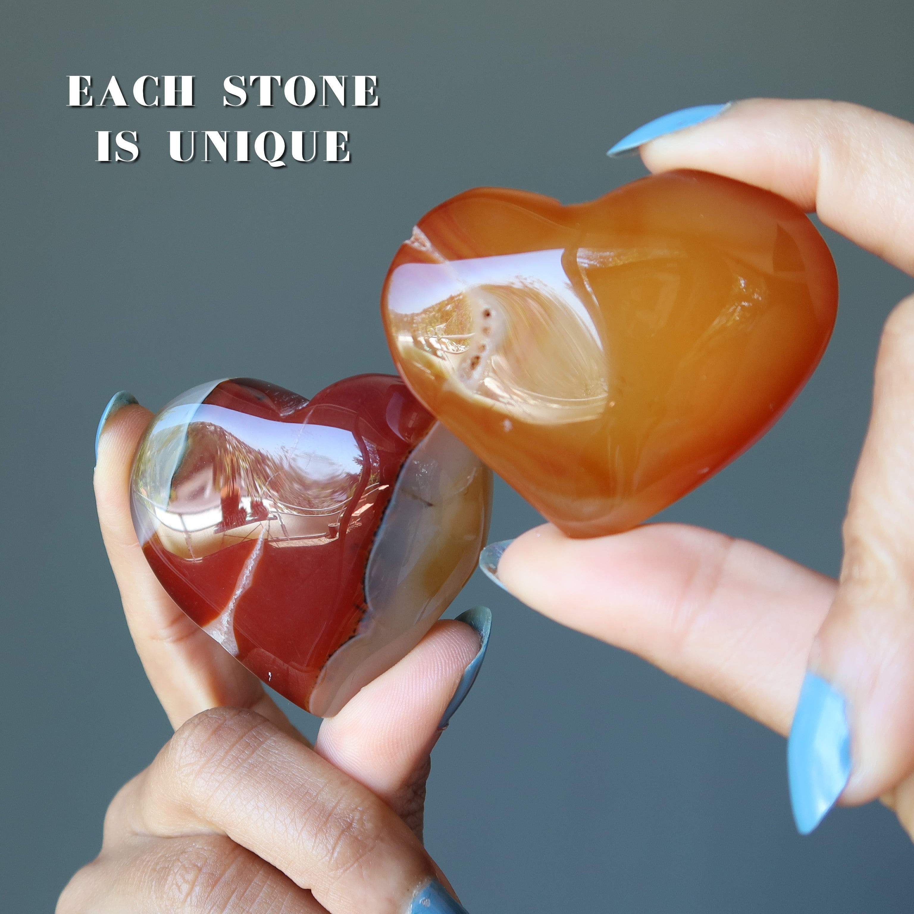Carnelian Heart Bright Orange Attraction Crystal