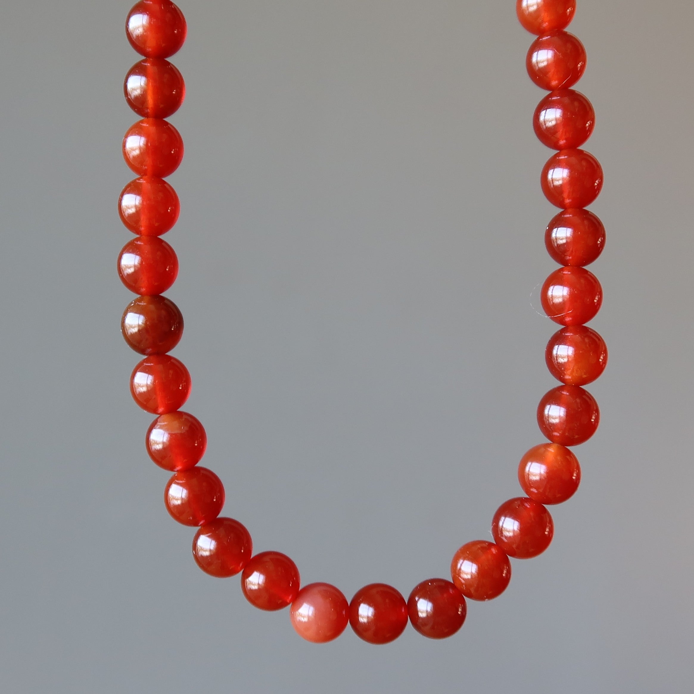Carnelian Necklace Blazing Sun Red Orange Confidence