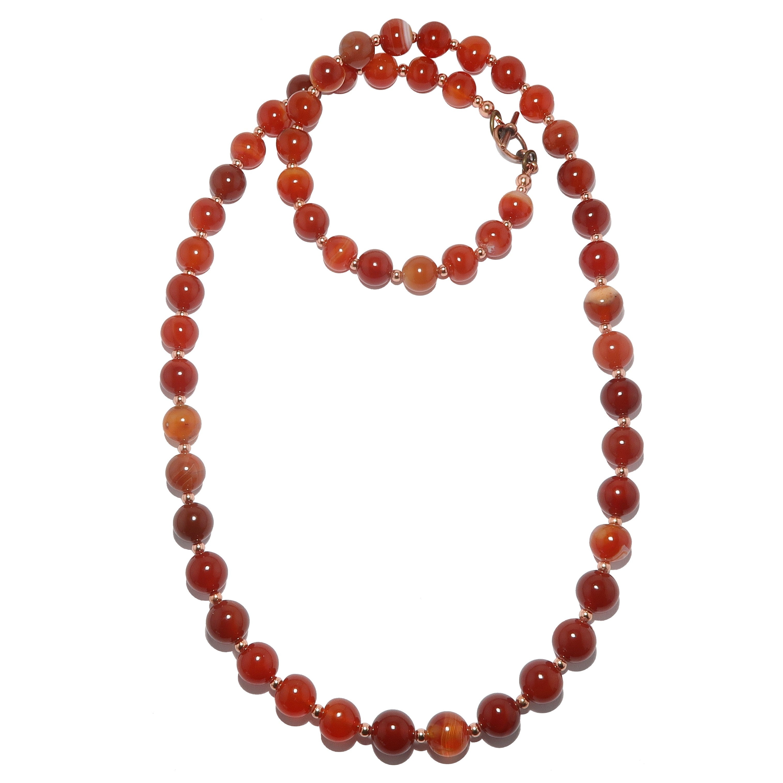 Collier Cornaline Charme Captivant Orange Cuivré