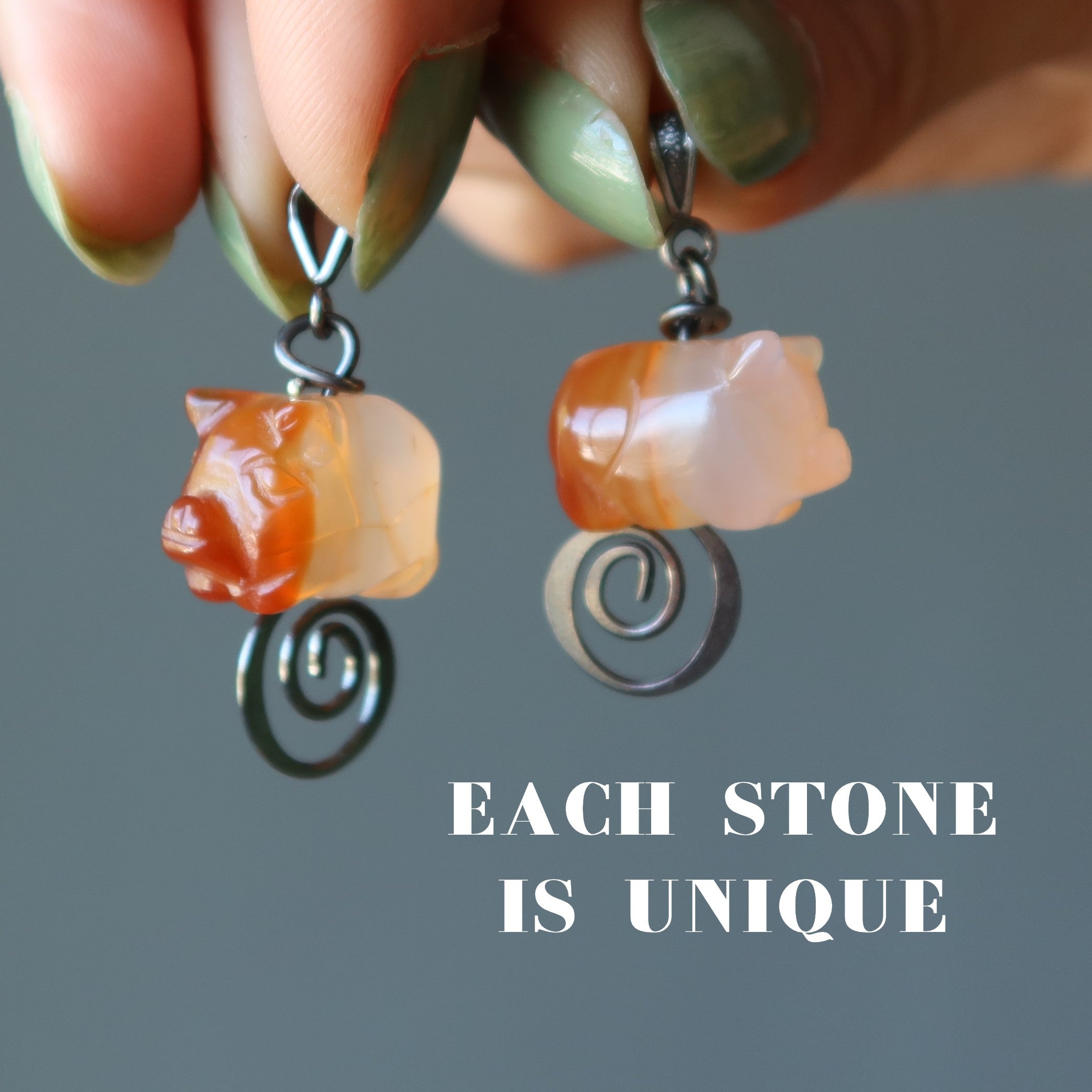Carnelian Pendant Proud Prosperous Pig Gunmetal