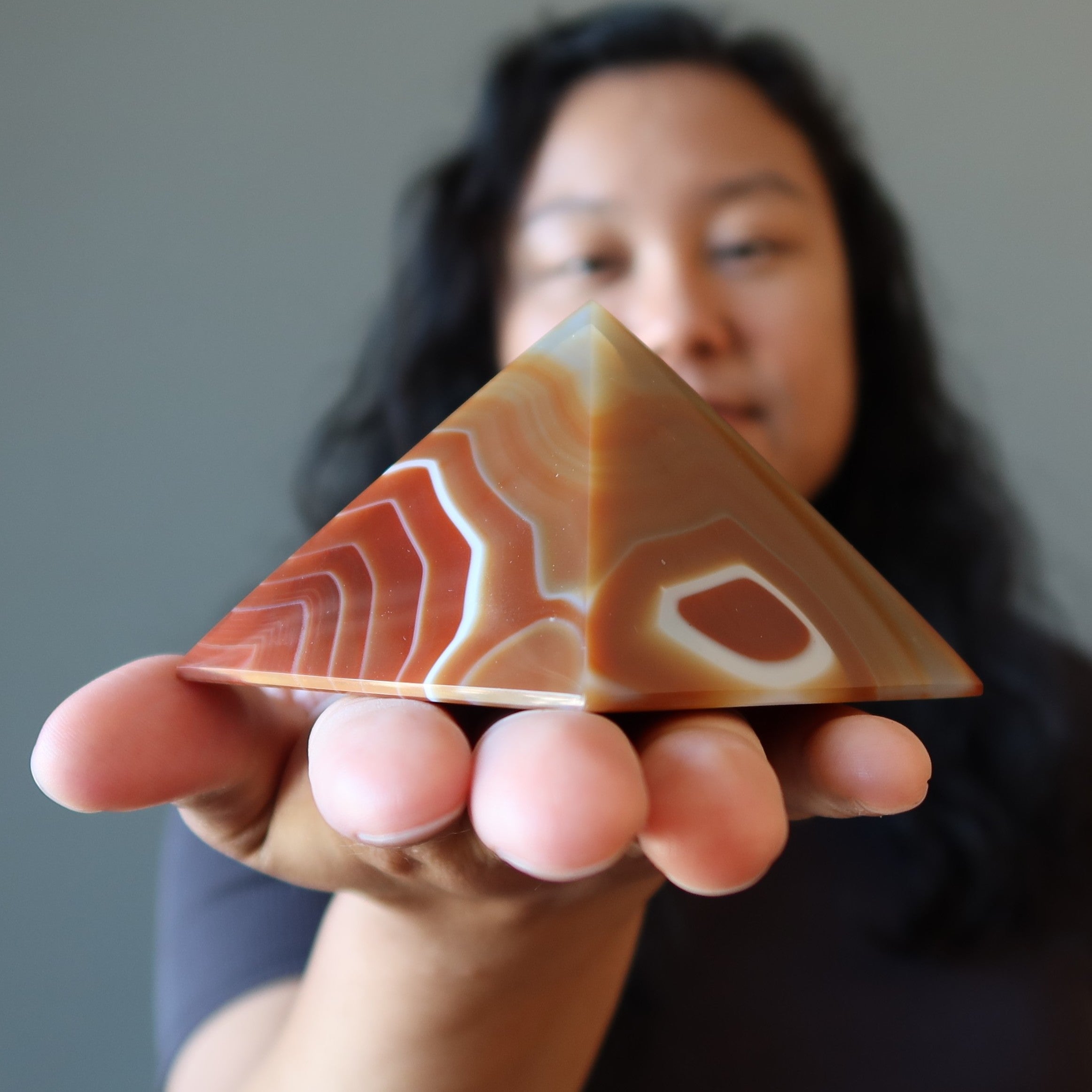 Carnelian Pyramid Orange Red Passion Stone