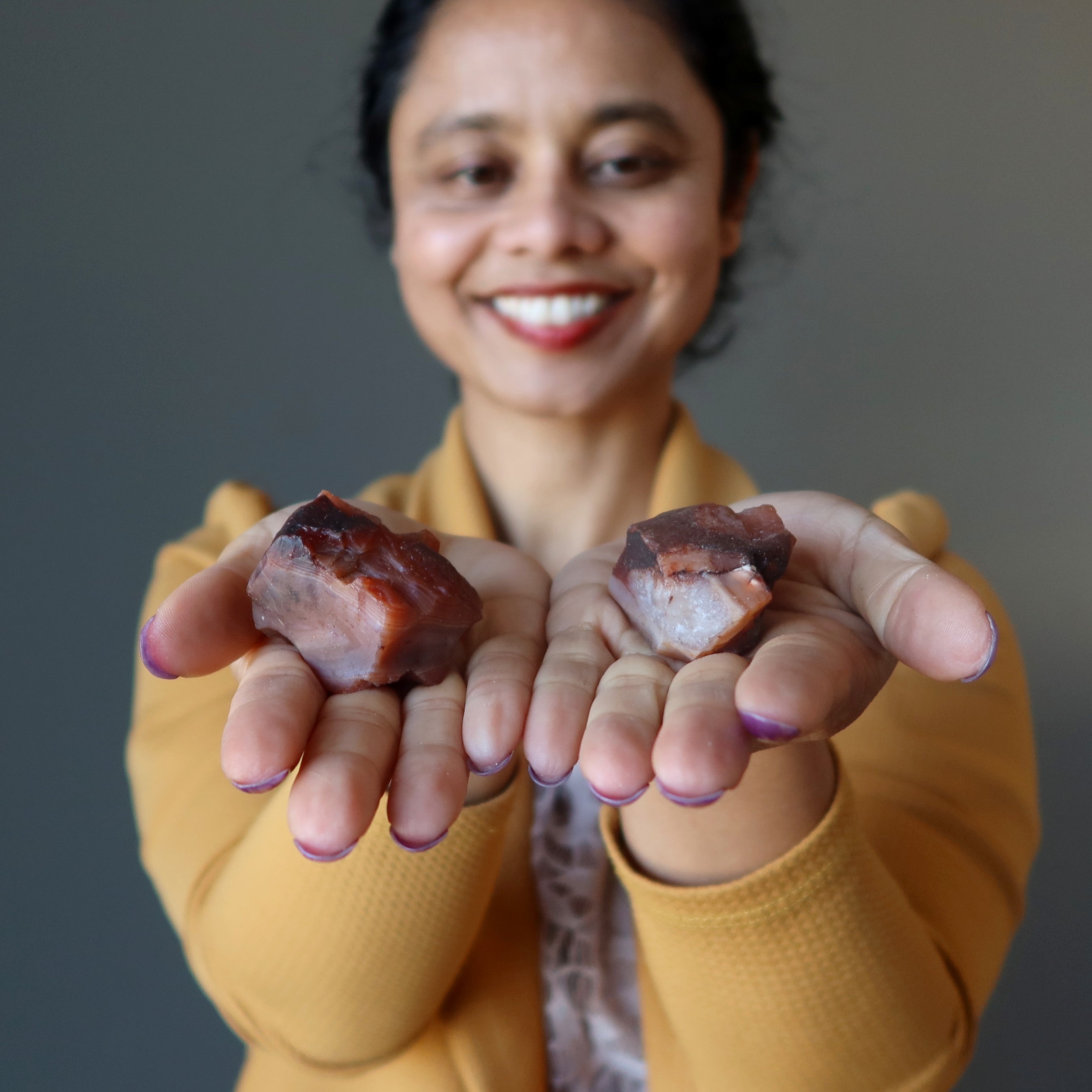 Carnelian Raw Crystal Pair Love Passion Attraction