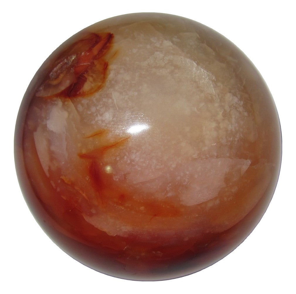 Carnelian Sphere Orange Fire Passion Crystal Ball