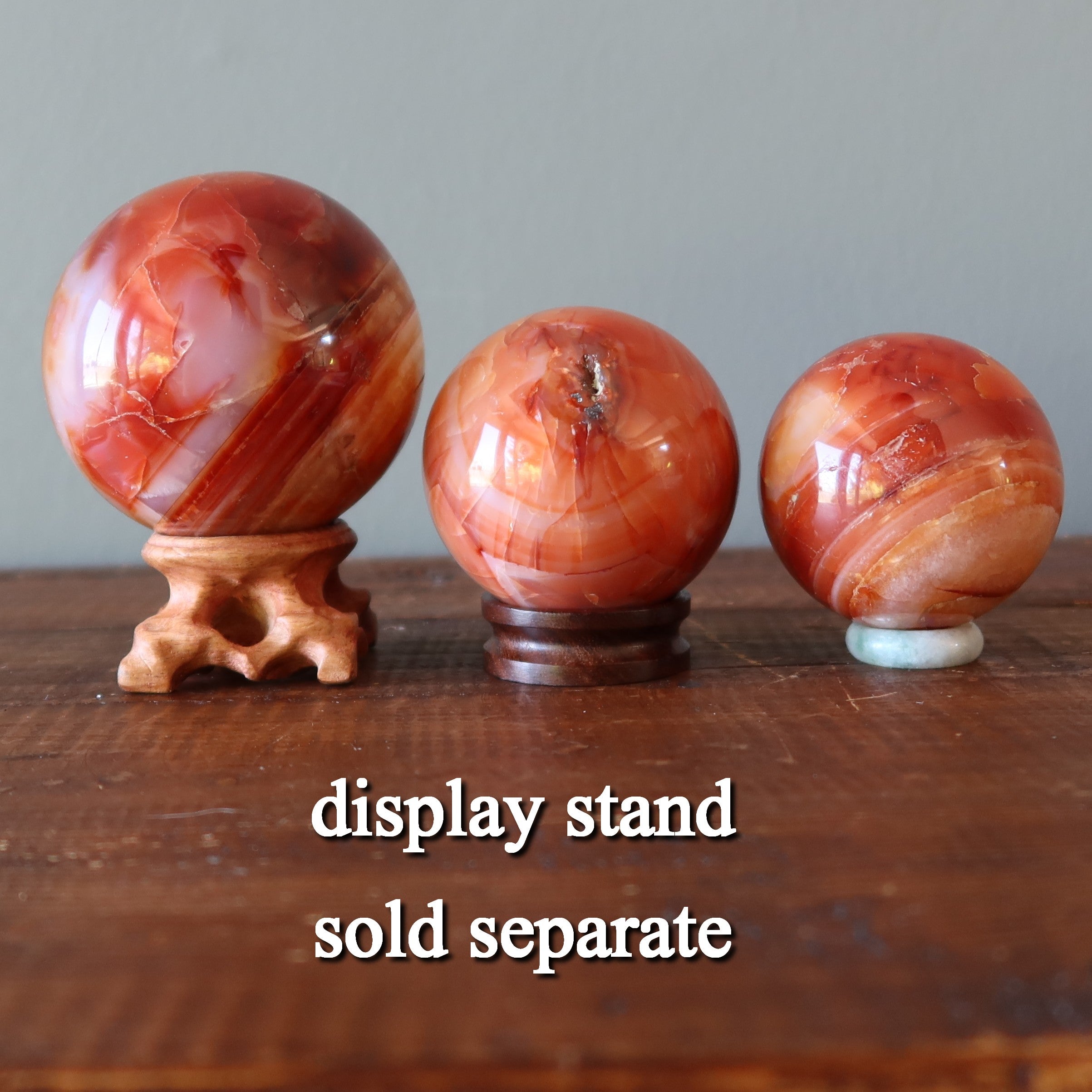 Carnelian Sphere Orange Fire Passion Crystal Ball