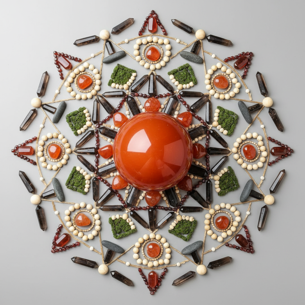 Karneol Trommelstein Orange Energiefluss-Kristall