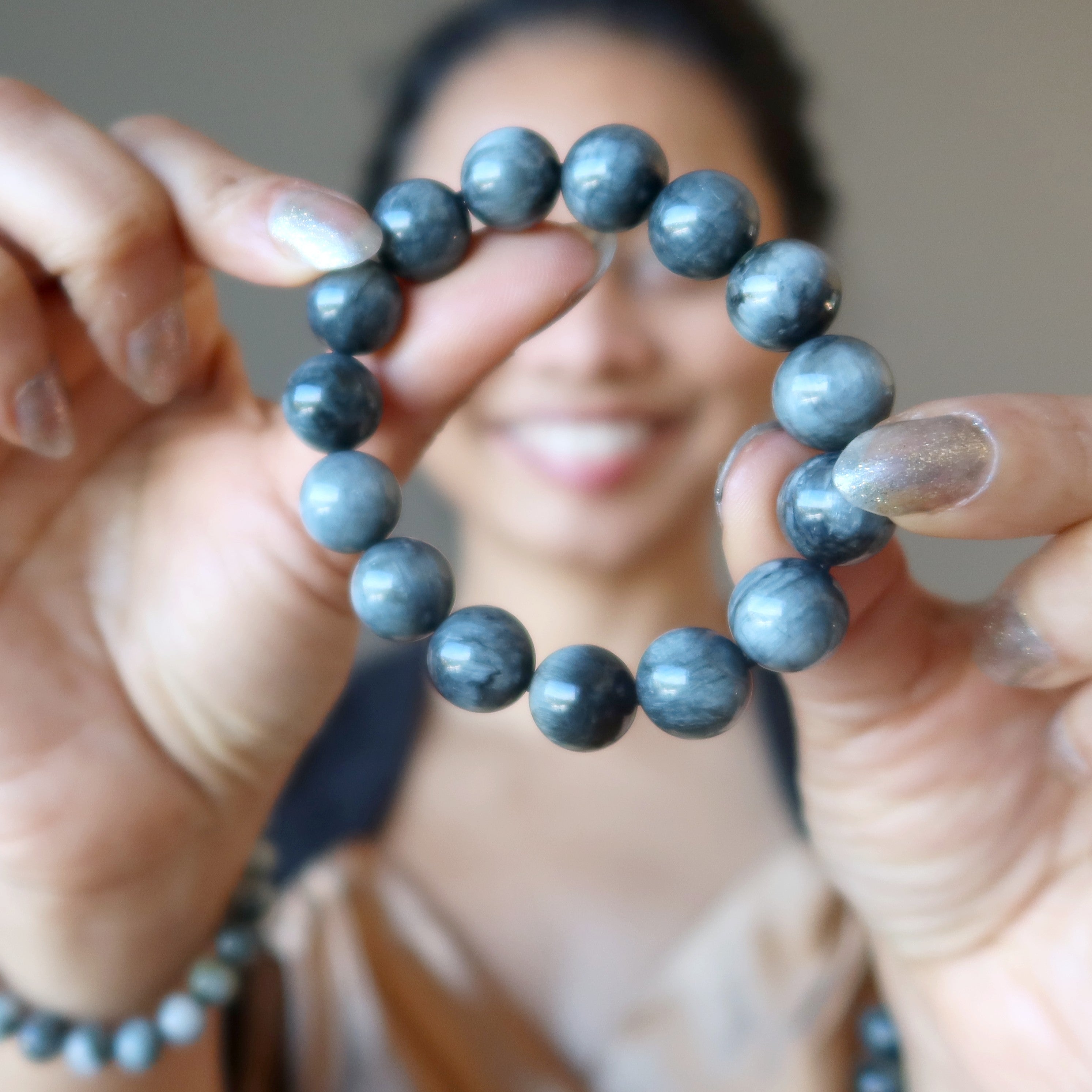 Cat's Eye Quartz Bracelet Natural Gemstone Beads Intuition Crystal