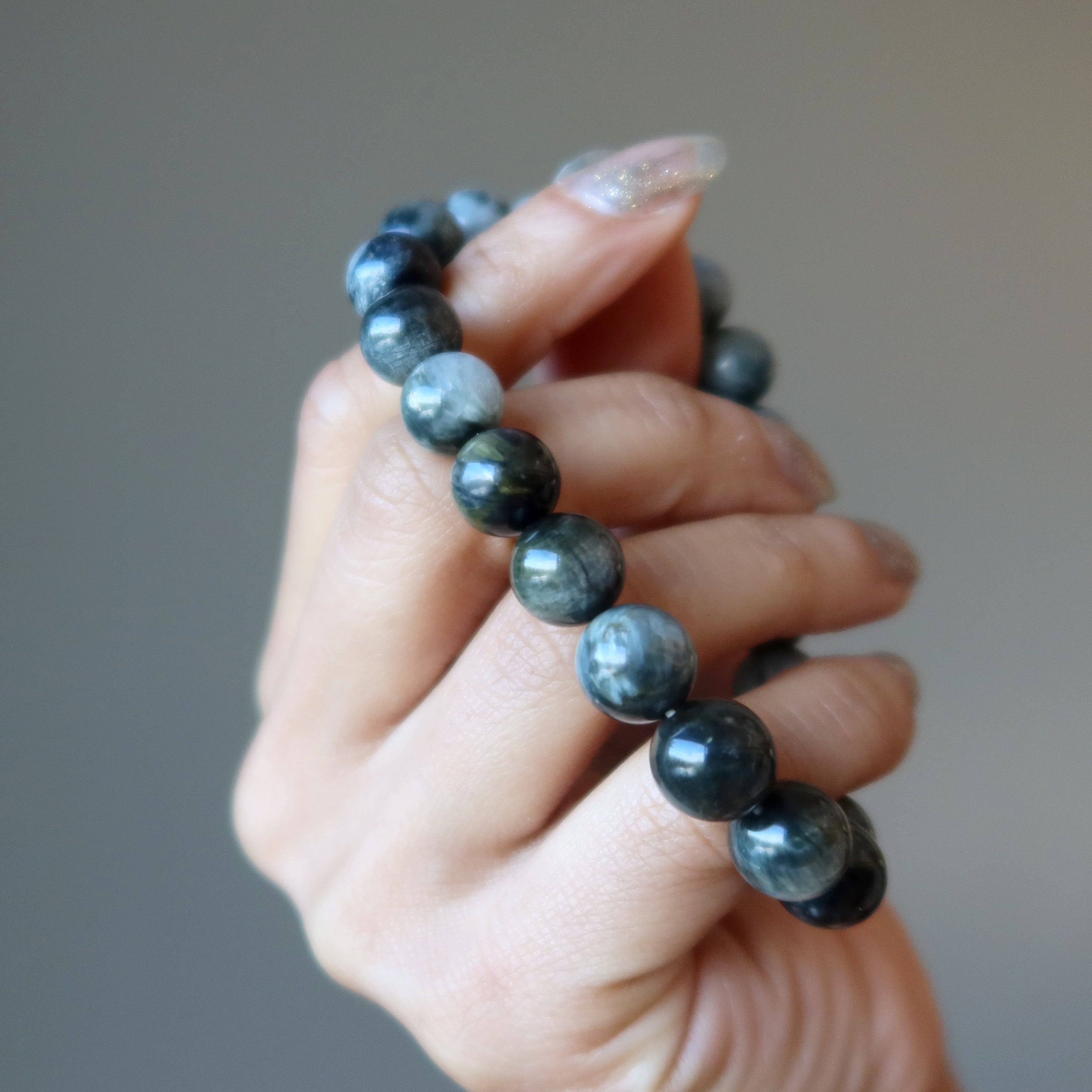 Cat's Eye Quartz Bracelet Natural Gemstone Beads Intuition Crystal