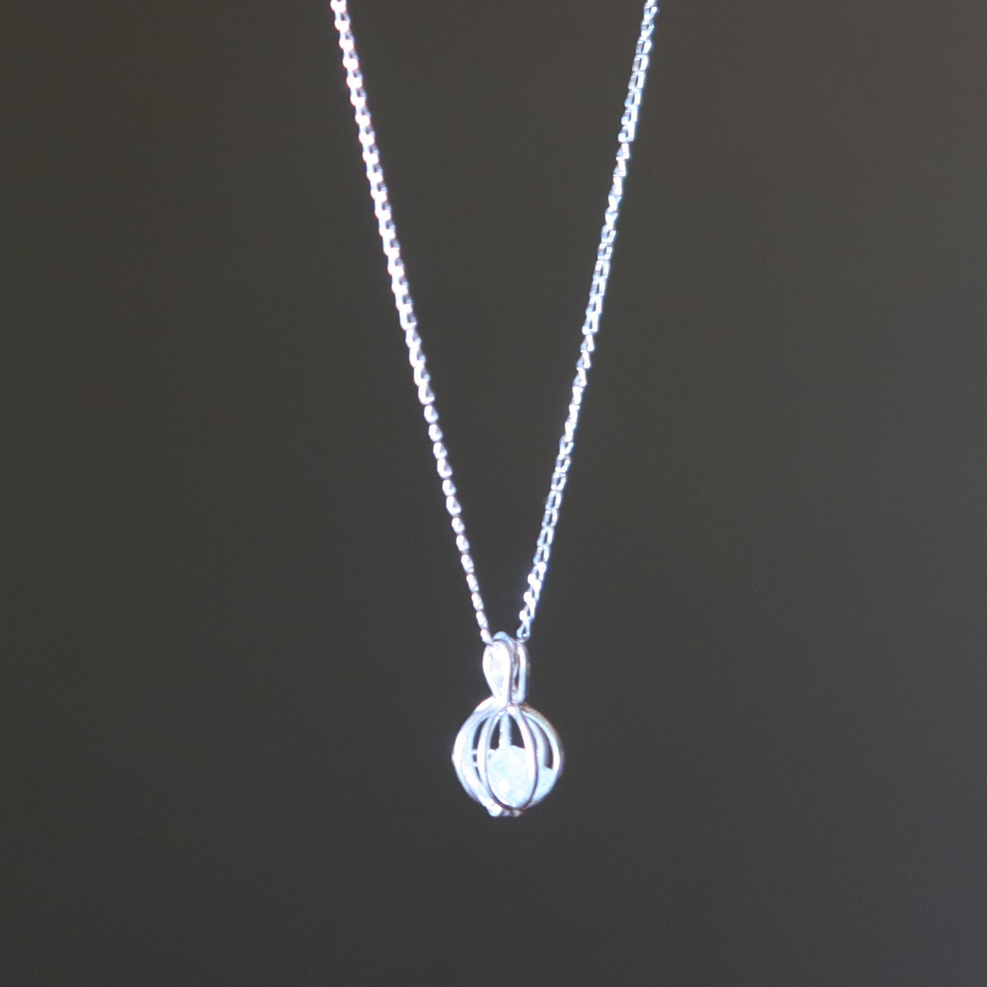 Celestite Necklace Frozen in Time Sterling Silver