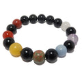 Rainbow Obsidian Bracelet 7 Chakra Beads Total Protection