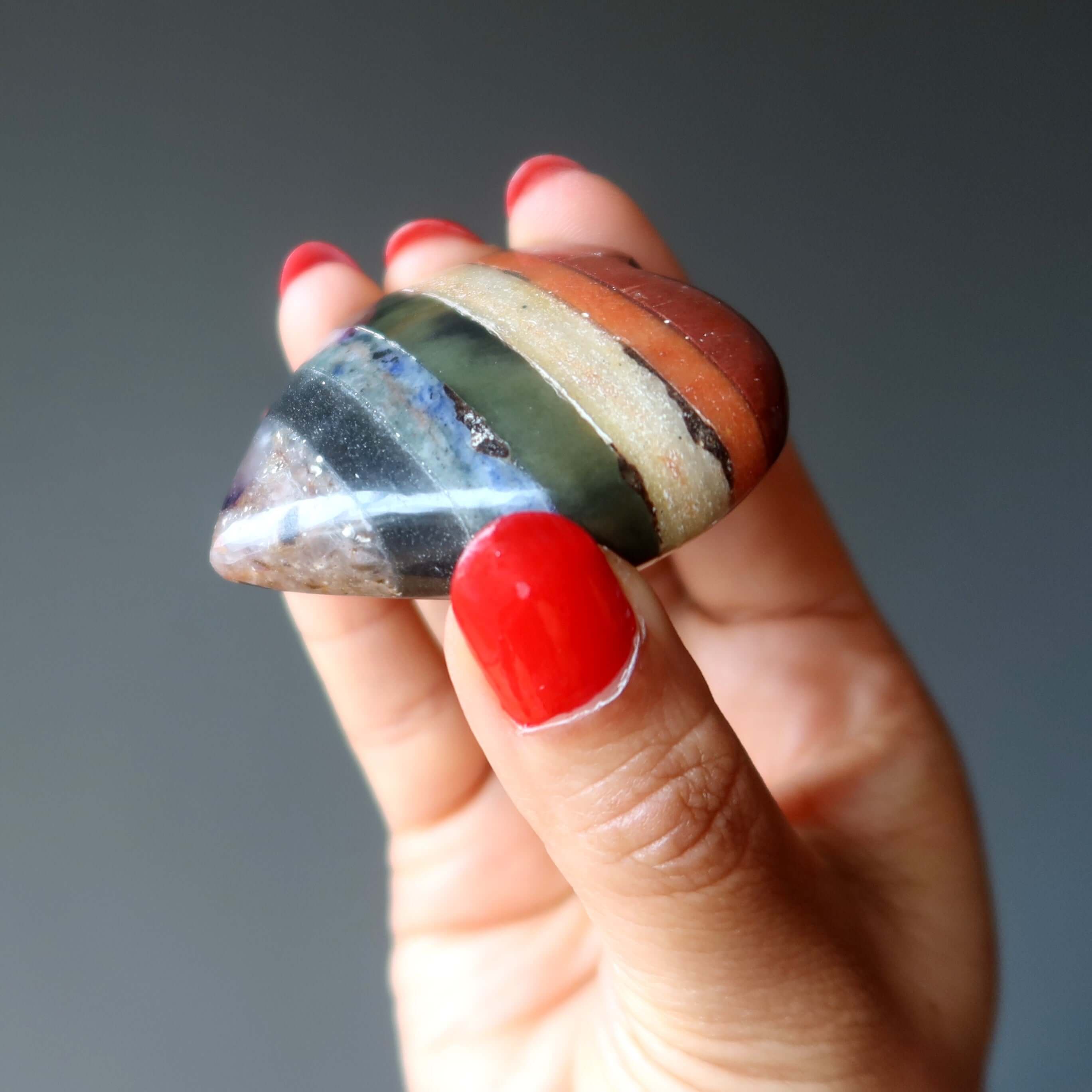 Chakra Heart 7 Layer Crystal Wounded Warrior
