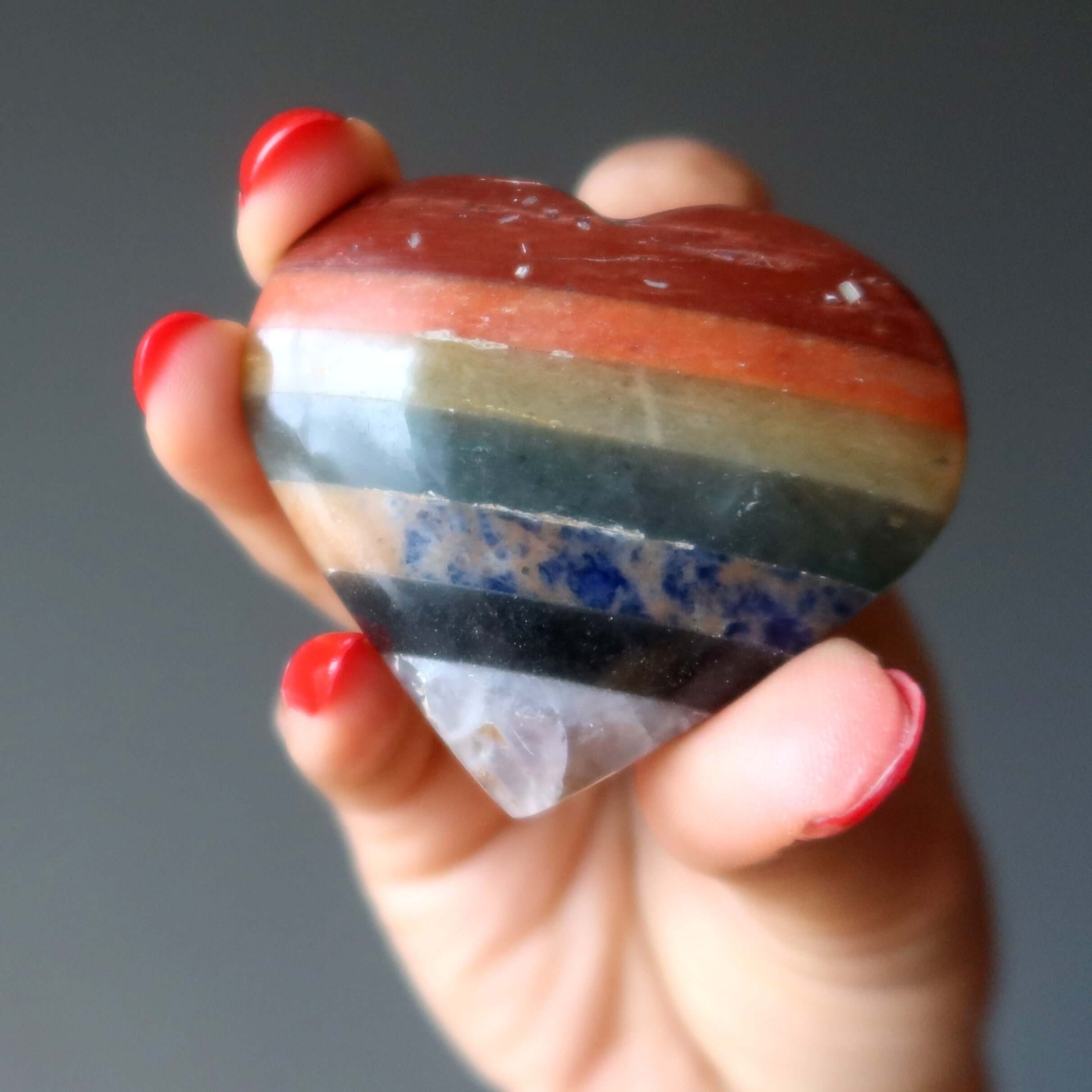 Chakra Heart 7 Layer Crystal Wounded Warrior