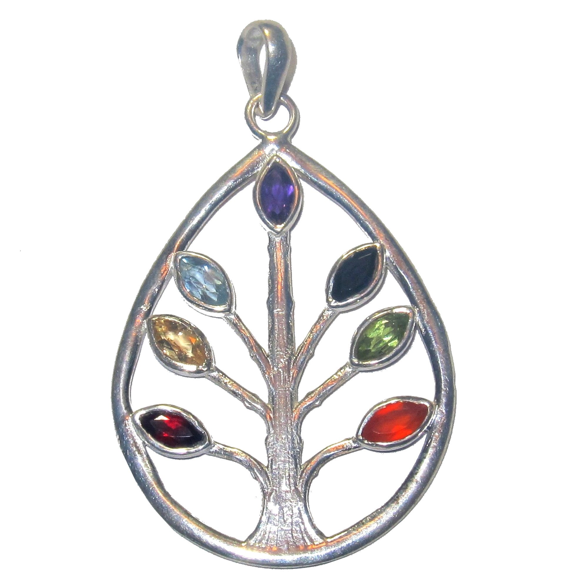 Chakra-Anhänger Lebensbaum Sterlingsilber