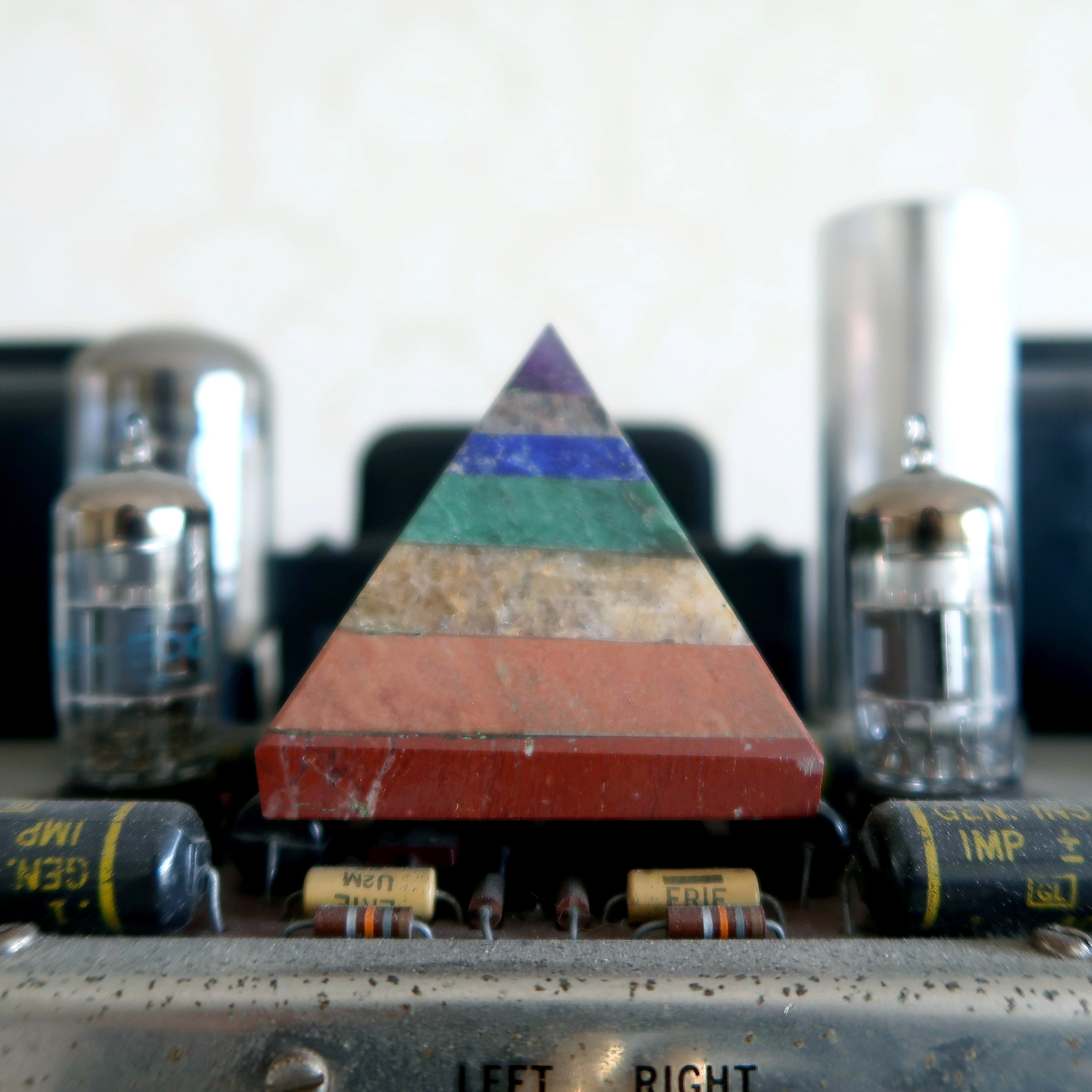 Chakra Pyramid 7 Layer Rainbow Healing Crystal