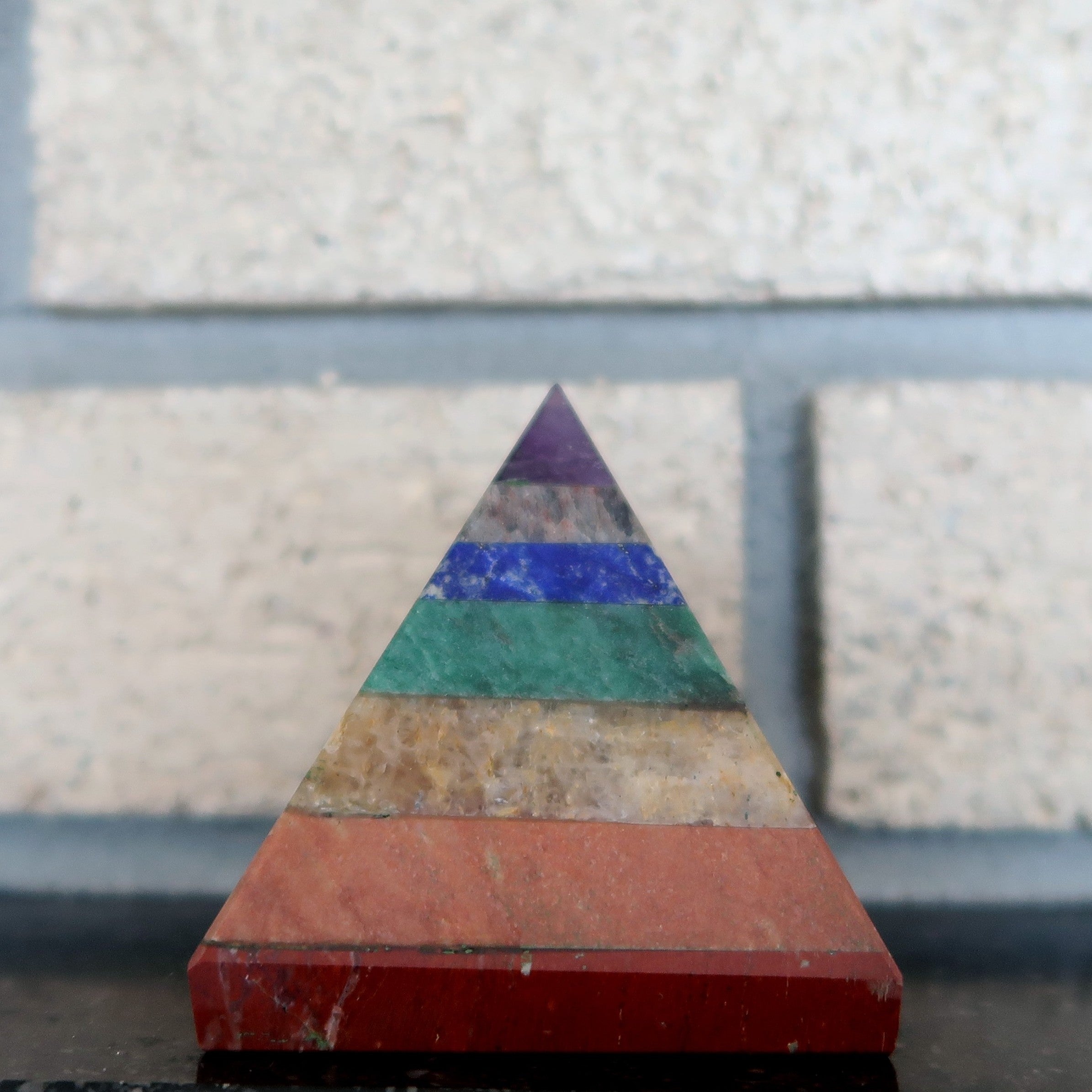 Chakra Pyramid 7 Layer Rainbow Healing Crystal