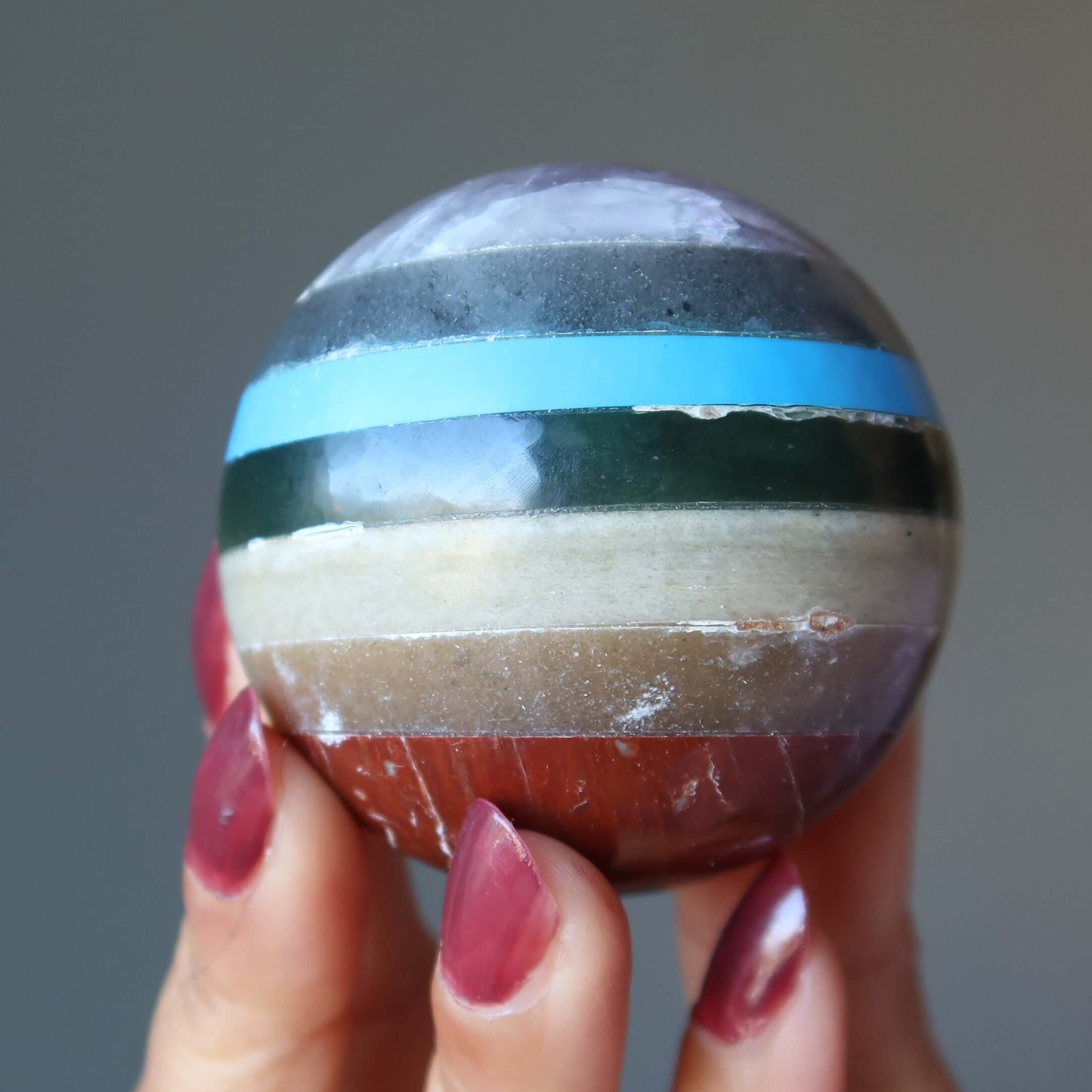 Chakra Sphere 7 Rainbow Colors Appealing Healing Crystal Ball