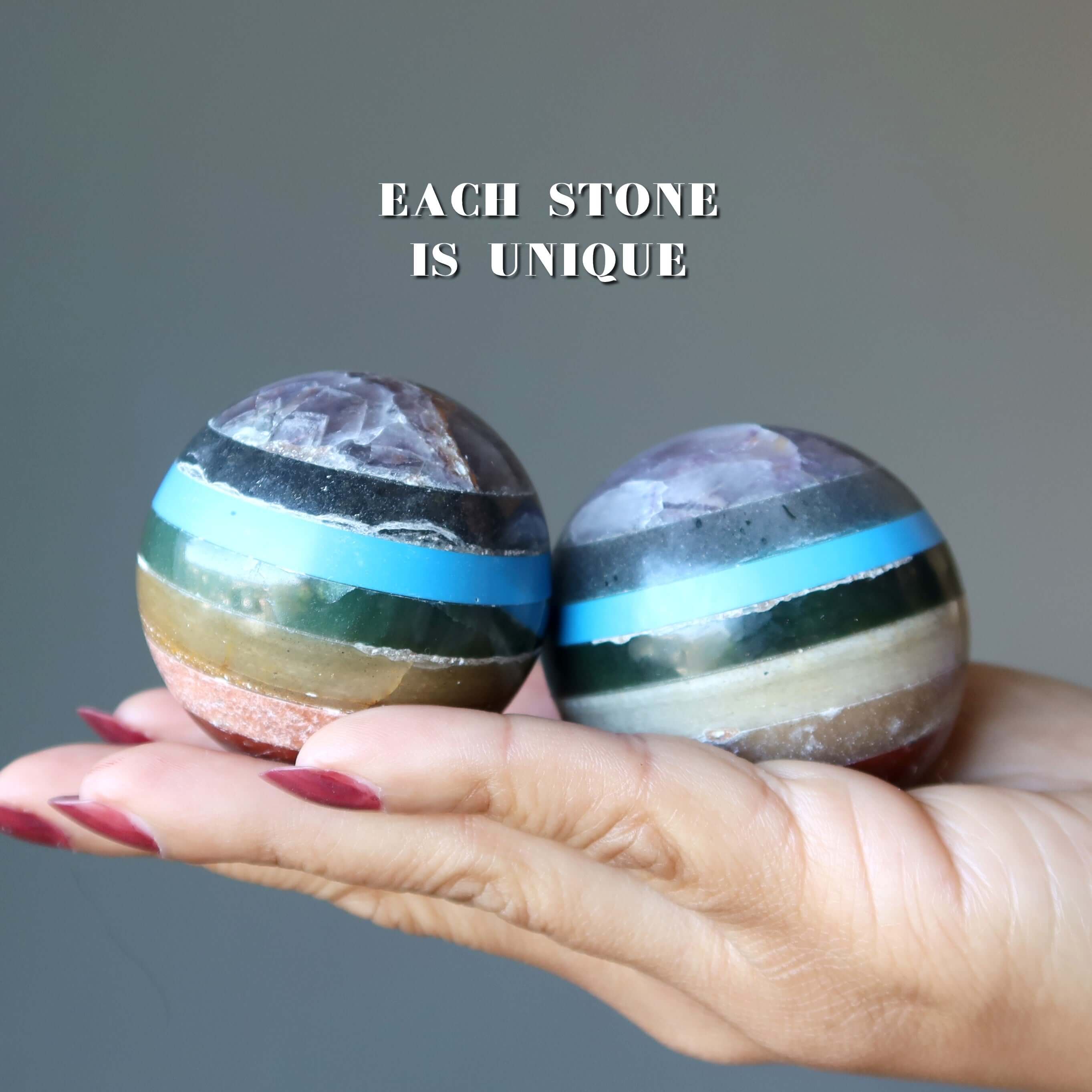 Chakra Sphere 7 Rainbow Colors Appealing Healing Crystal Ball
