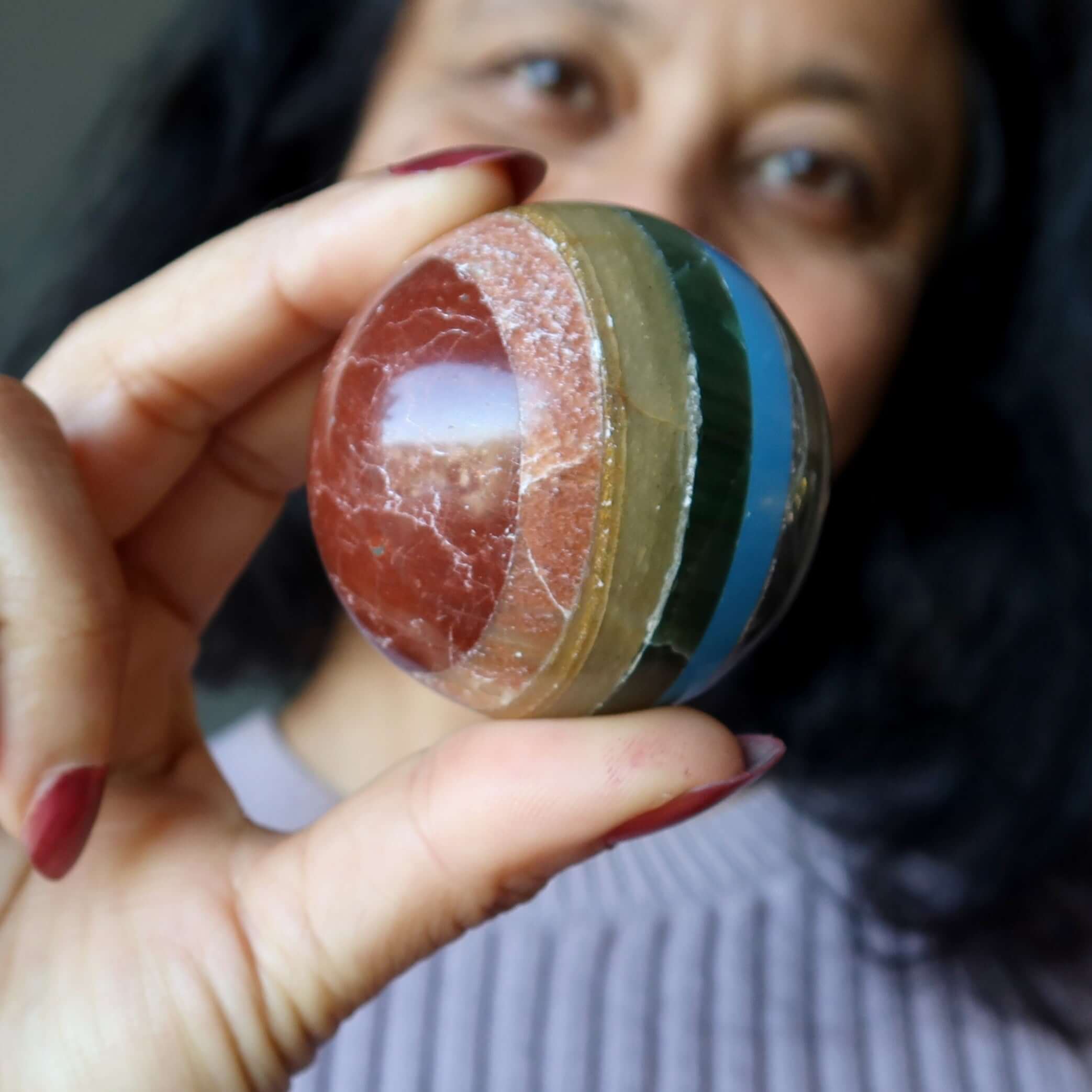 Chakra Sphere 7 Rainbow Colors Appealing Healing Crystal Ball
