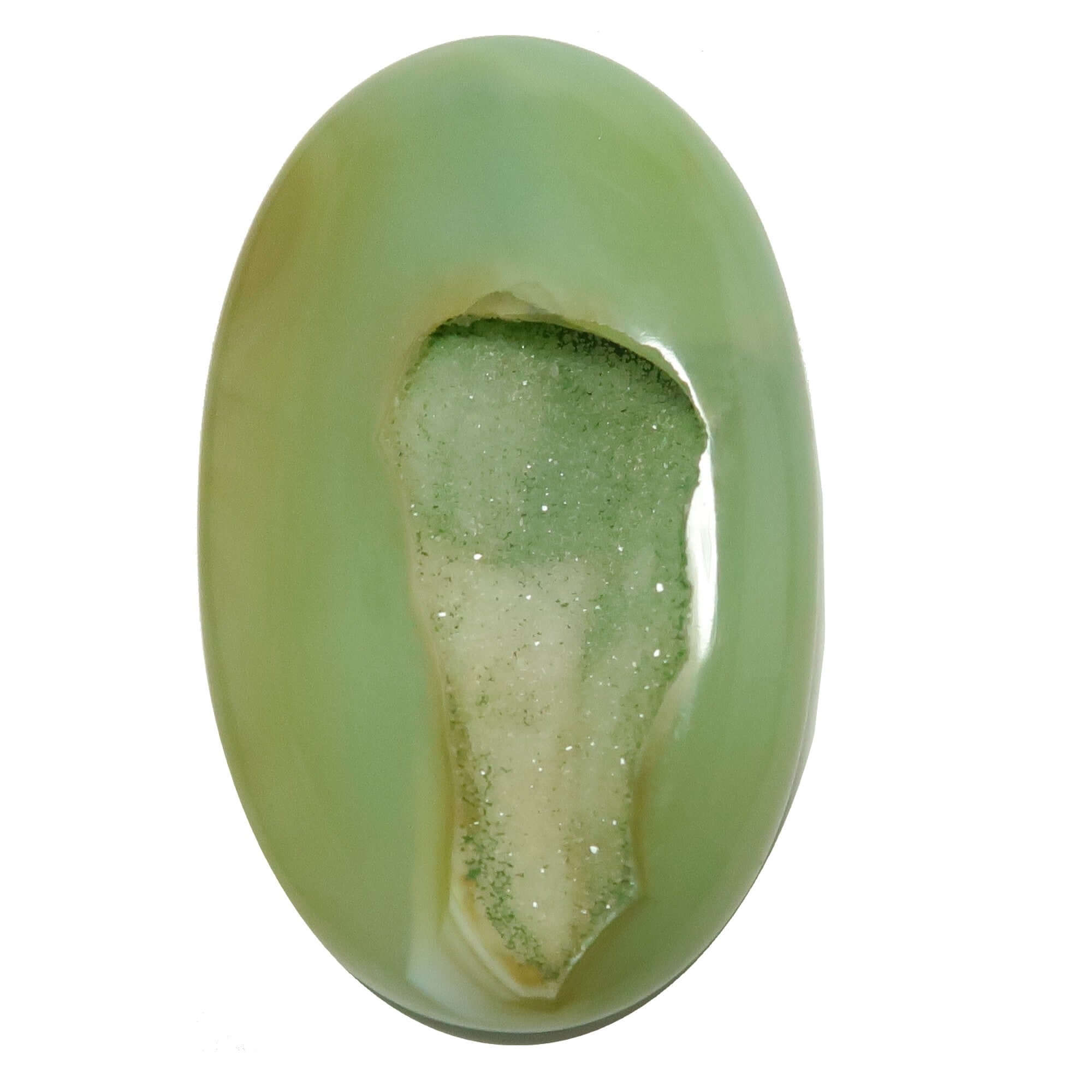 Calcédoine Grille Cristal Quartz Druzy Citron