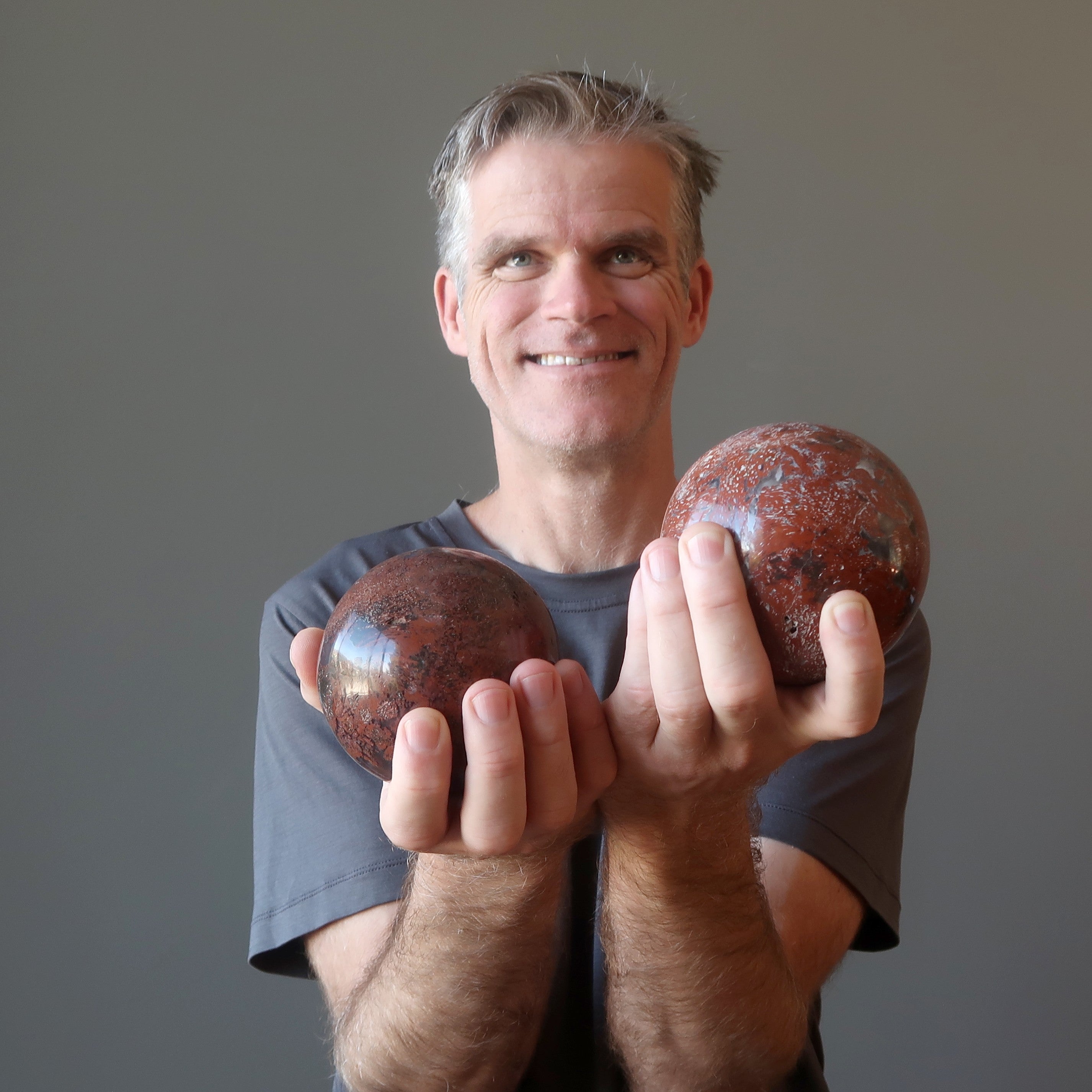 Chalcedony Sphere Red Jasper Magic Crystal Ball