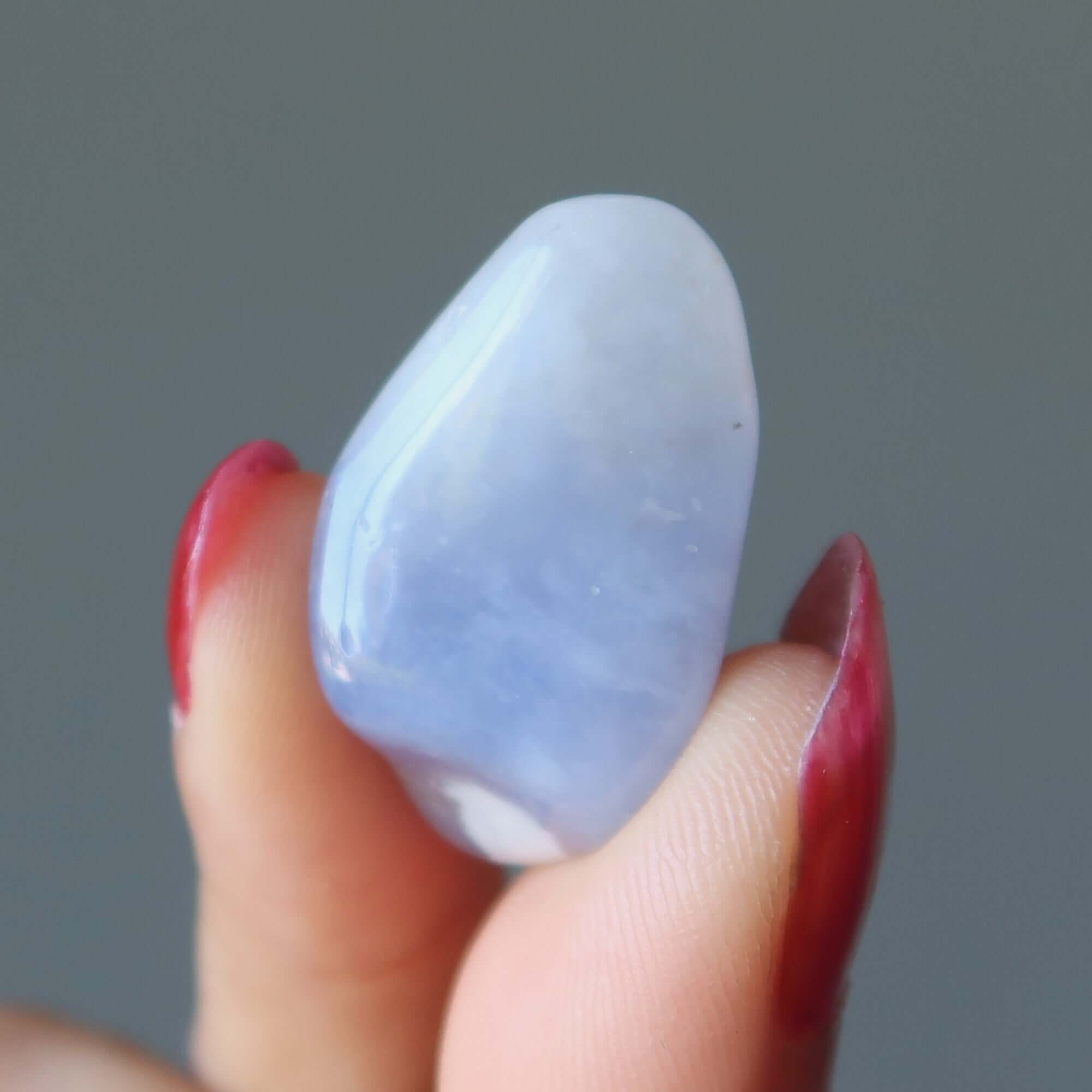 Chalcedony Tumbled Stone Blue Crystal
