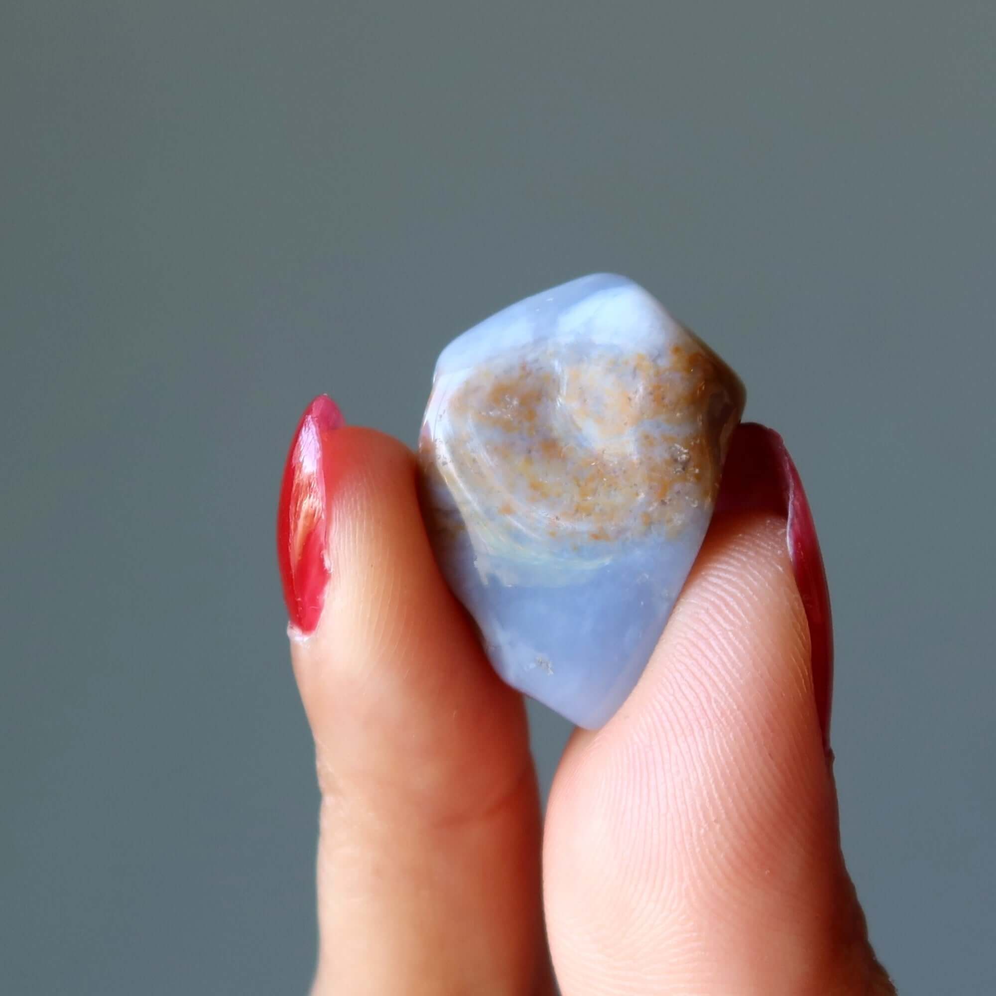 Chalcedony Tumbled Stone Blue Crystal