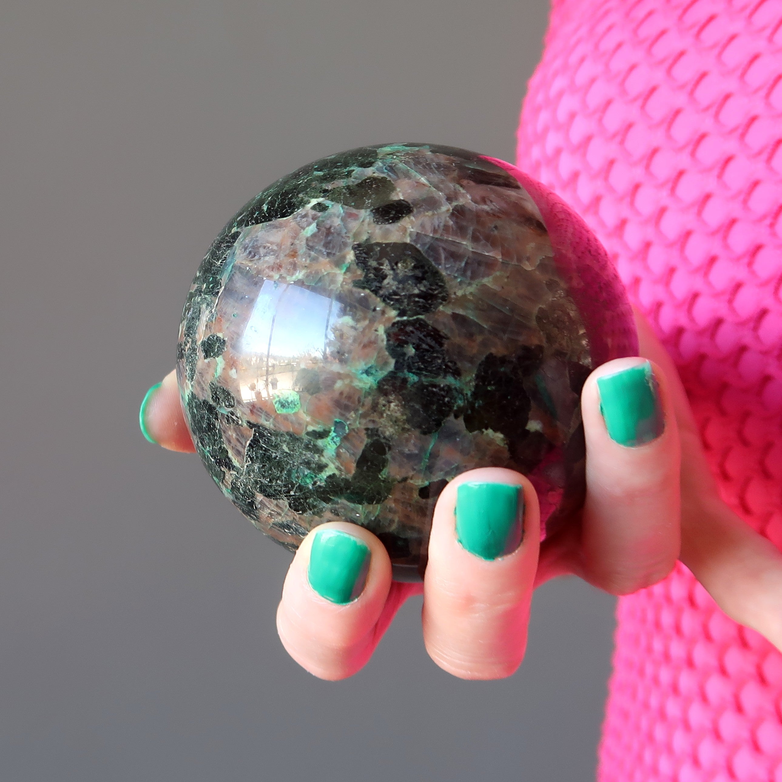 Chalcocite Sphere Chrysocolla Mica Feldspar Crystal Ball