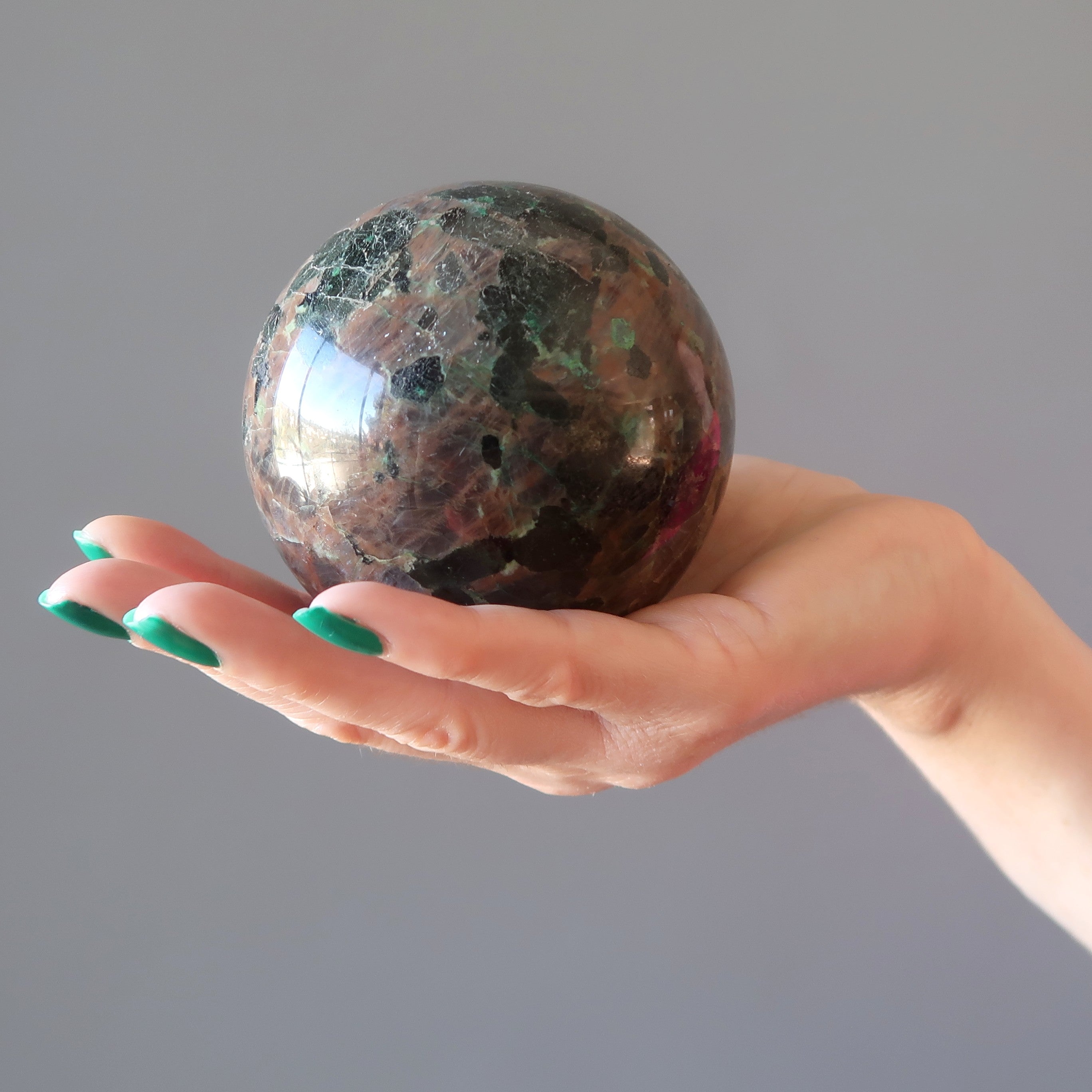 Chalcocite Sphere Chrysocolla Mica Feldspar Crystal Ball