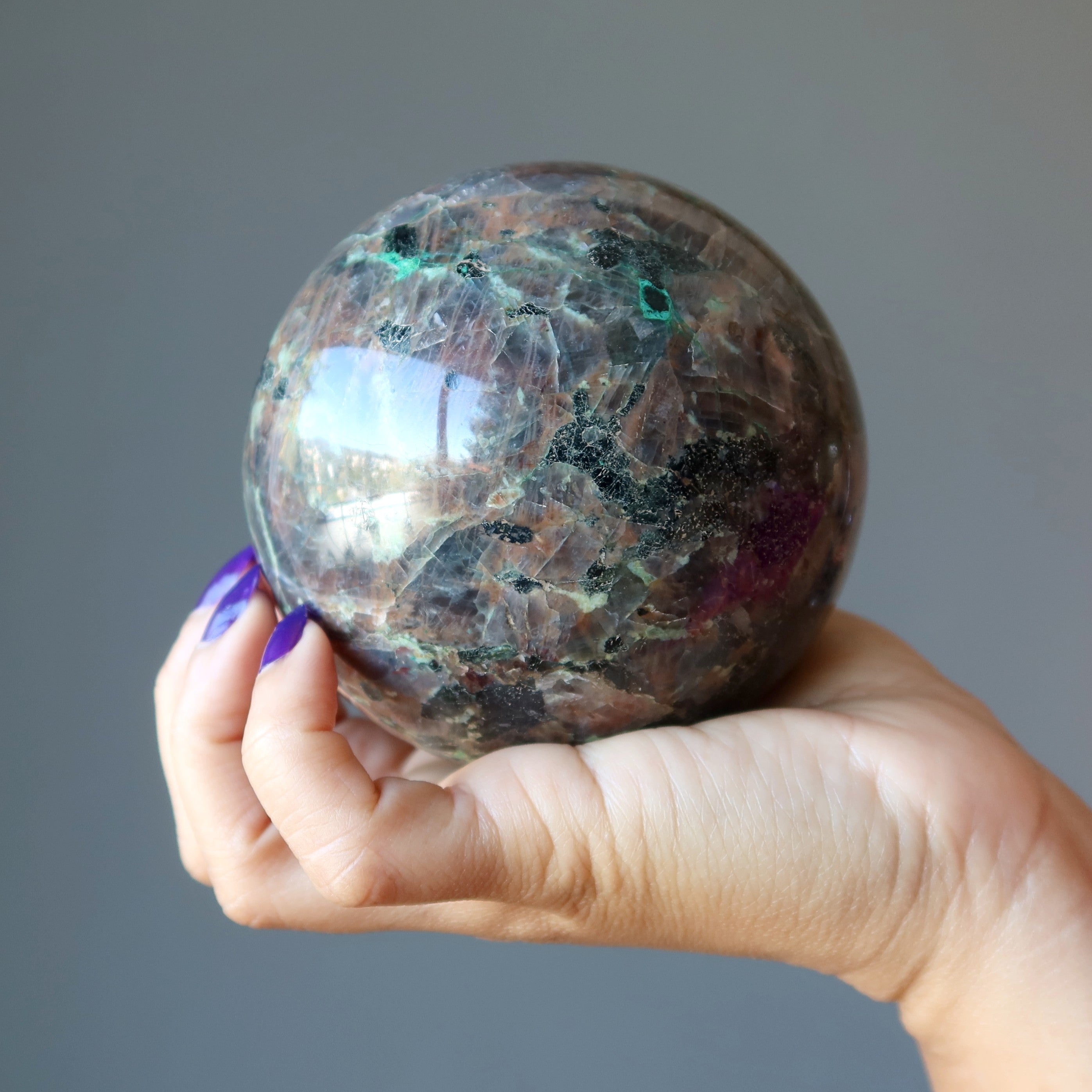 Chalcocite Sphere Chrysocolla Mica Feldspar Crystal Ball