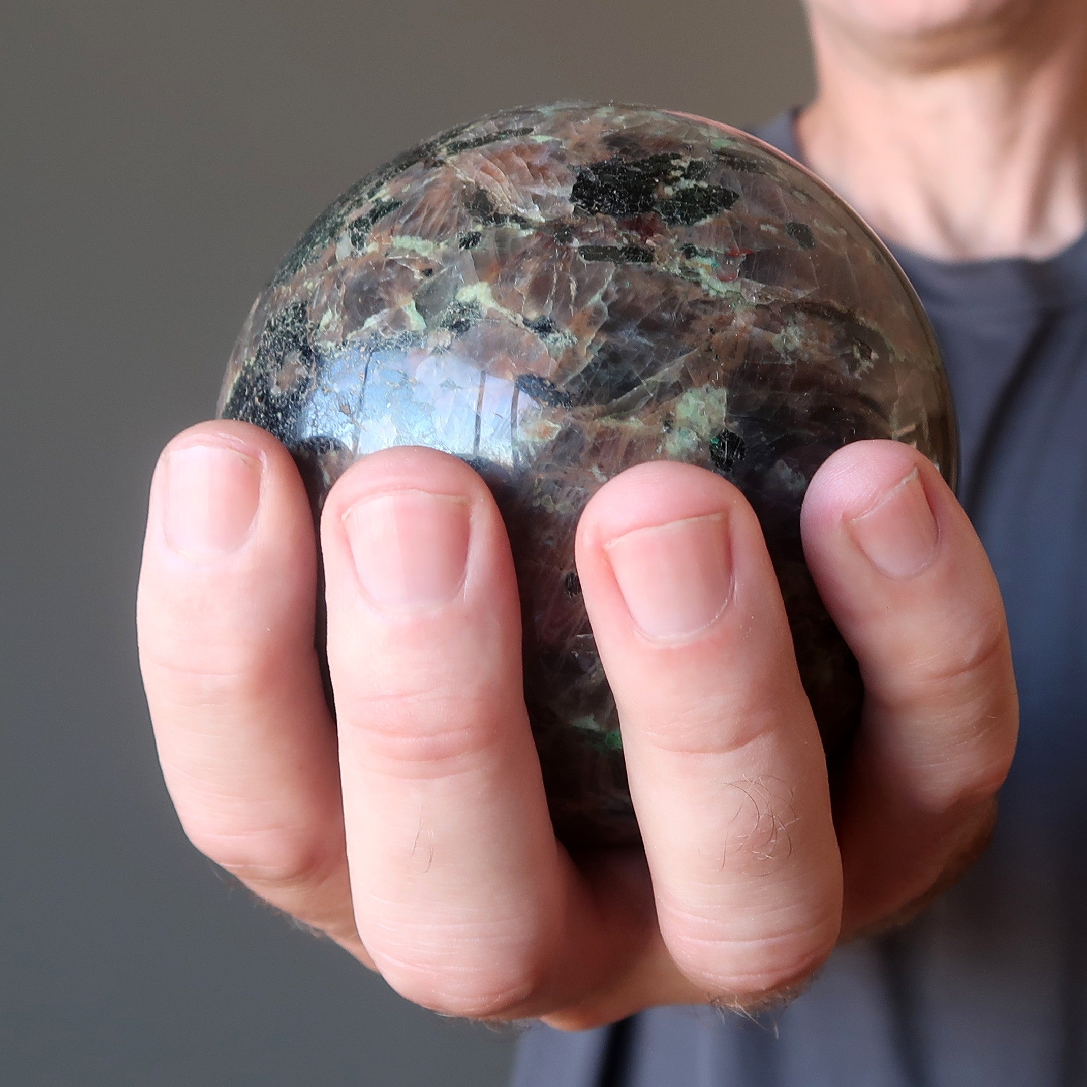 Chalcocite Sphere Chrysocolla Mica Feldspar Crystal Ball