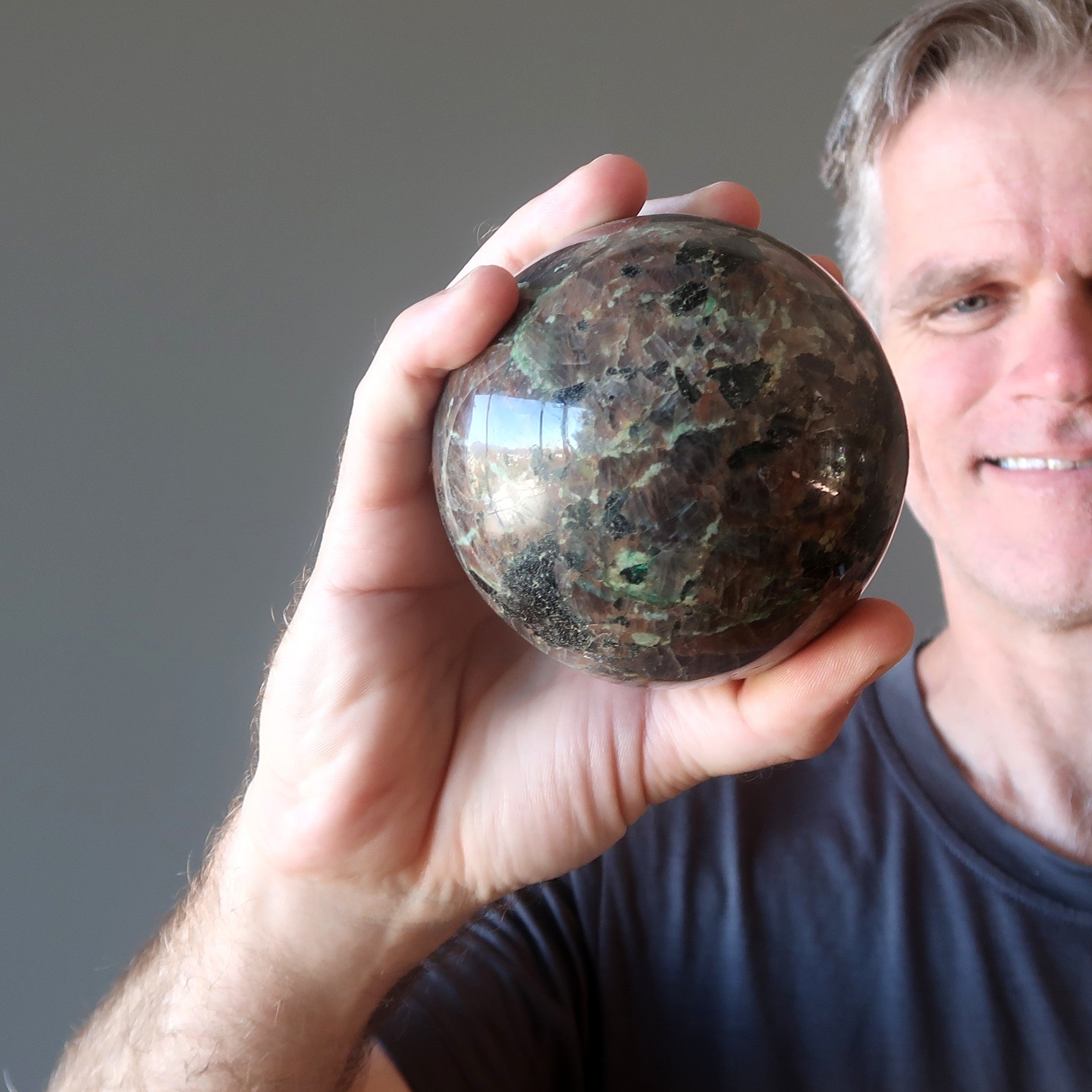 Chalcocite Sphere Chrysocolla Mica Feldspar Crystal Ball