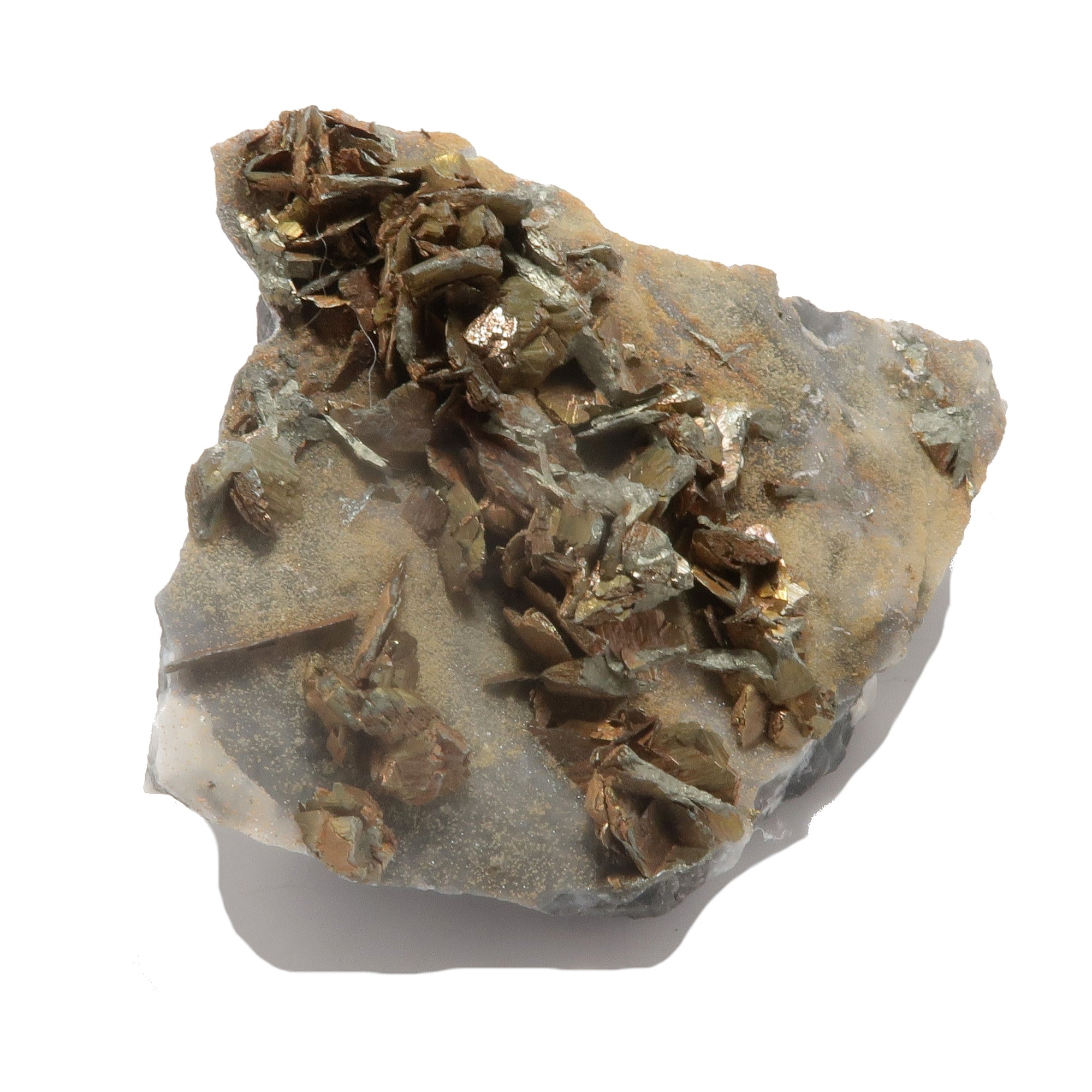 Amas de chalcopyrite Pierre de haute puissance Lustre doré